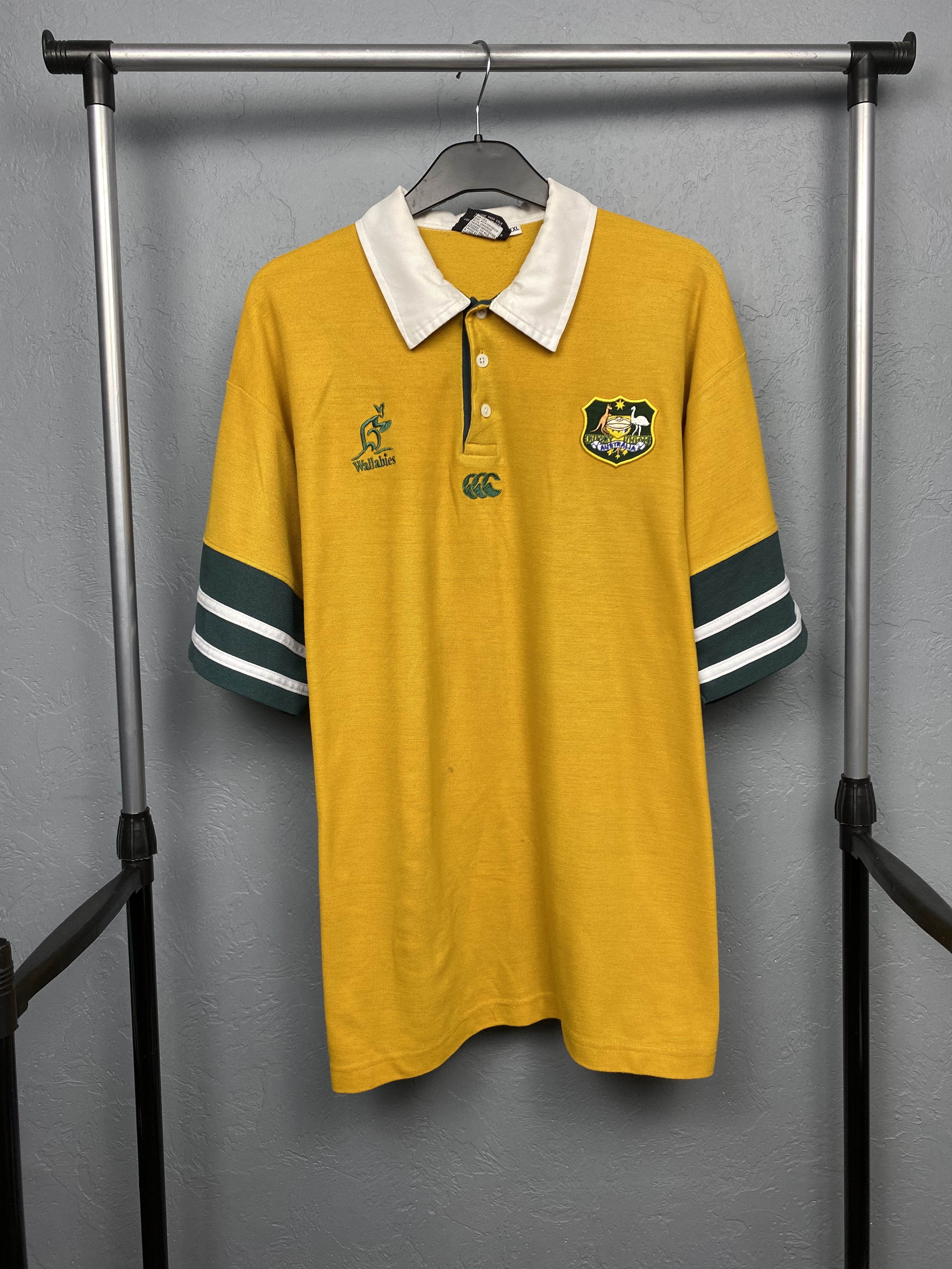 Canterbury of New Zealand × Vintage Wallabies Australia Rugby 2000 Vintage Polo Shirt Jersey Size US XXL / EU 58 / 5 - 1 Thumbnail