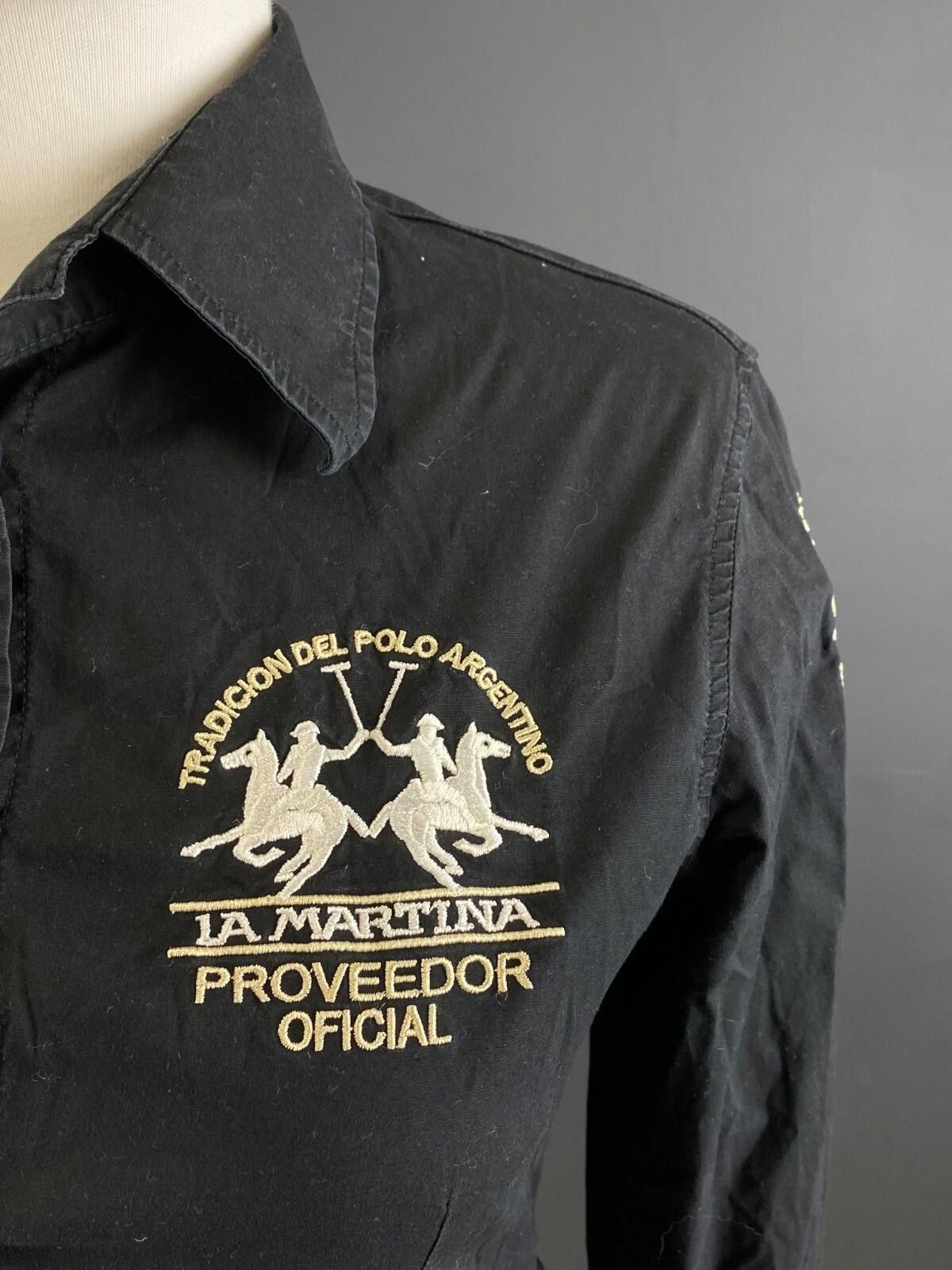 La Martina La Martina Buenos Aires Black Blouse Shirt Size L Size L / US 10 / IT 46 - 4 Thumbnail