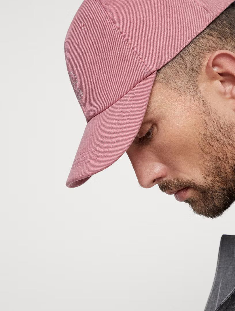 Brunello Cucinelli o1gr1nt0525 Size: M / Embroidered Logo Cap /Hat in Raspberry Size ONE SIZE - 4 Thumbnail