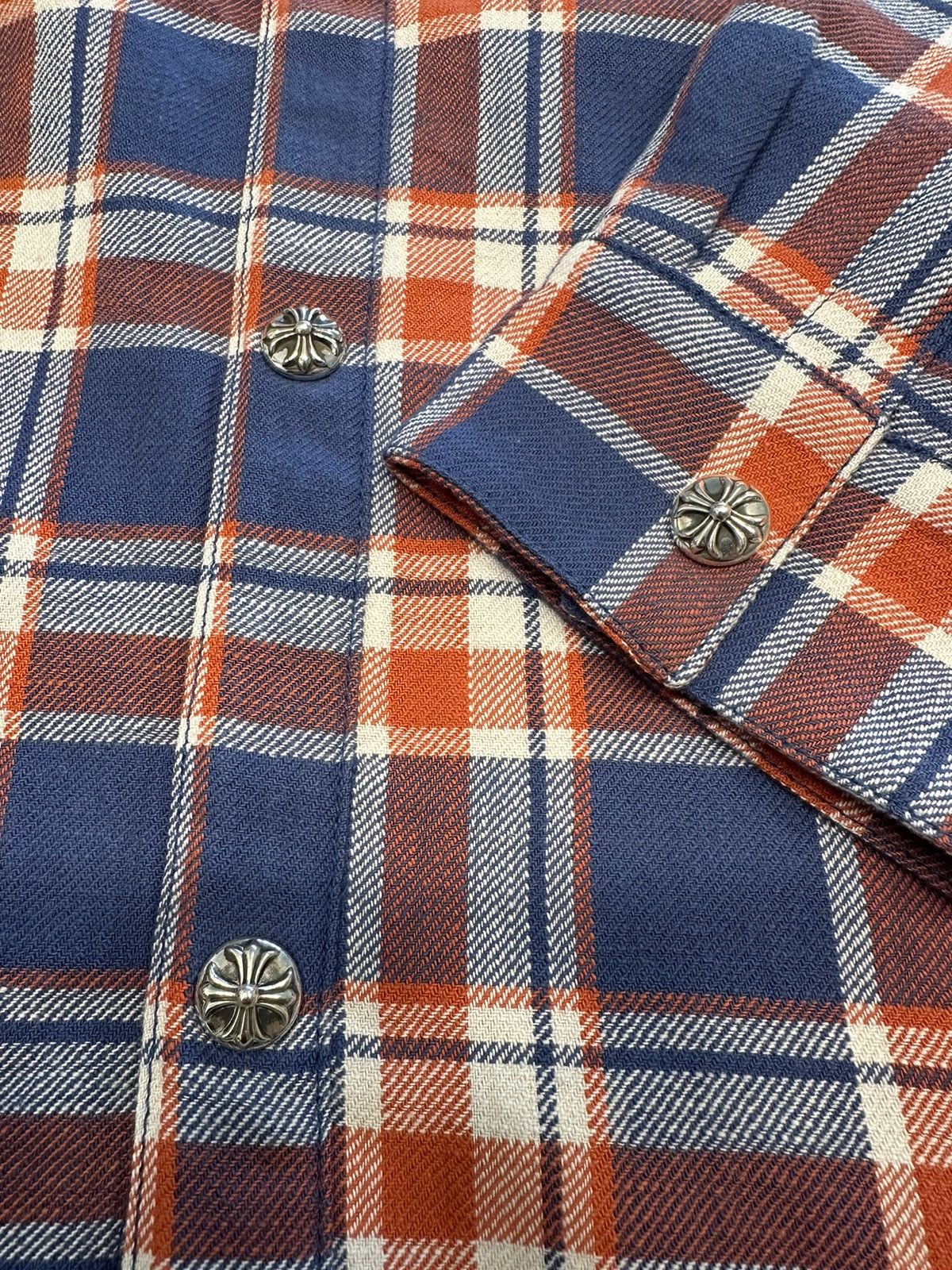 Chrome Hearts 🔥Chrome Hearts Flannel Work Shirt🔥 Size US XL / EU 56 / 4 - 4 Thumbnail
