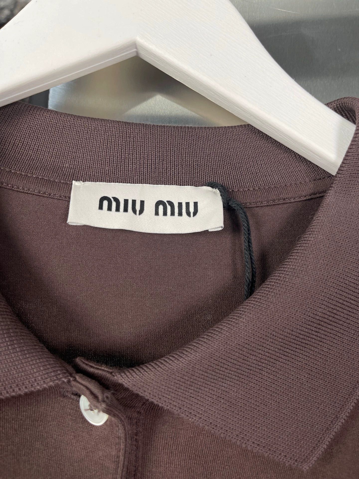 Miu Miu MIU MIU women's color blocked polo long sleeve Size L / US 10 / IT 46 - 7 Thumbnail