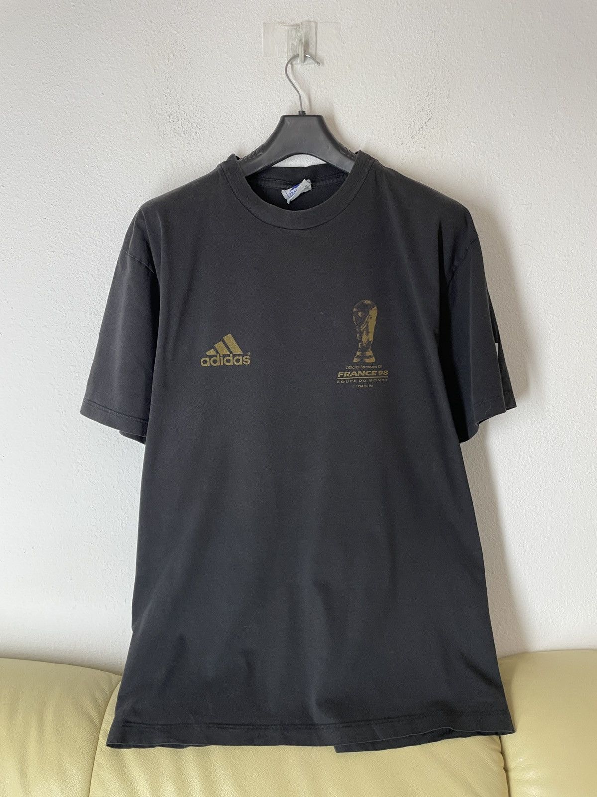 Adidas Vintage 1994 Adidas Fifa world cup France 98 tee t shirt Size US XL / EU 56 / 4 - 2 Thumbnail