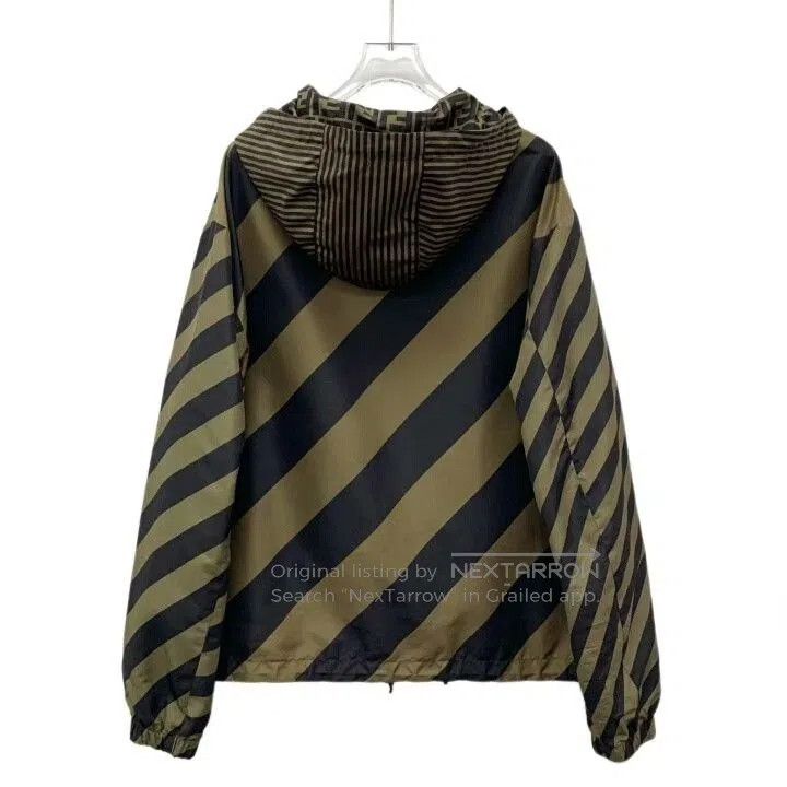 Fendi fendi logo hooded jacket with stripes. Size US L / EU 52-54 / 3 - 2 Thumbnail