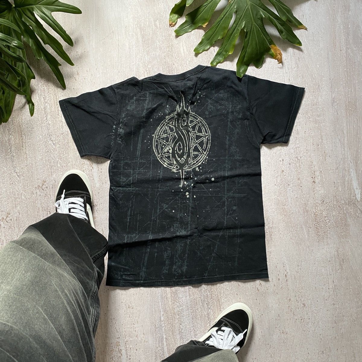 Band Tees × Vintage VINTAGE Y2K SLIPKNOT FADED ALL IVER PRINTED RARE T SHIRT 28 Size US M / EU 48-50 / 2 - 2 Thumbnail