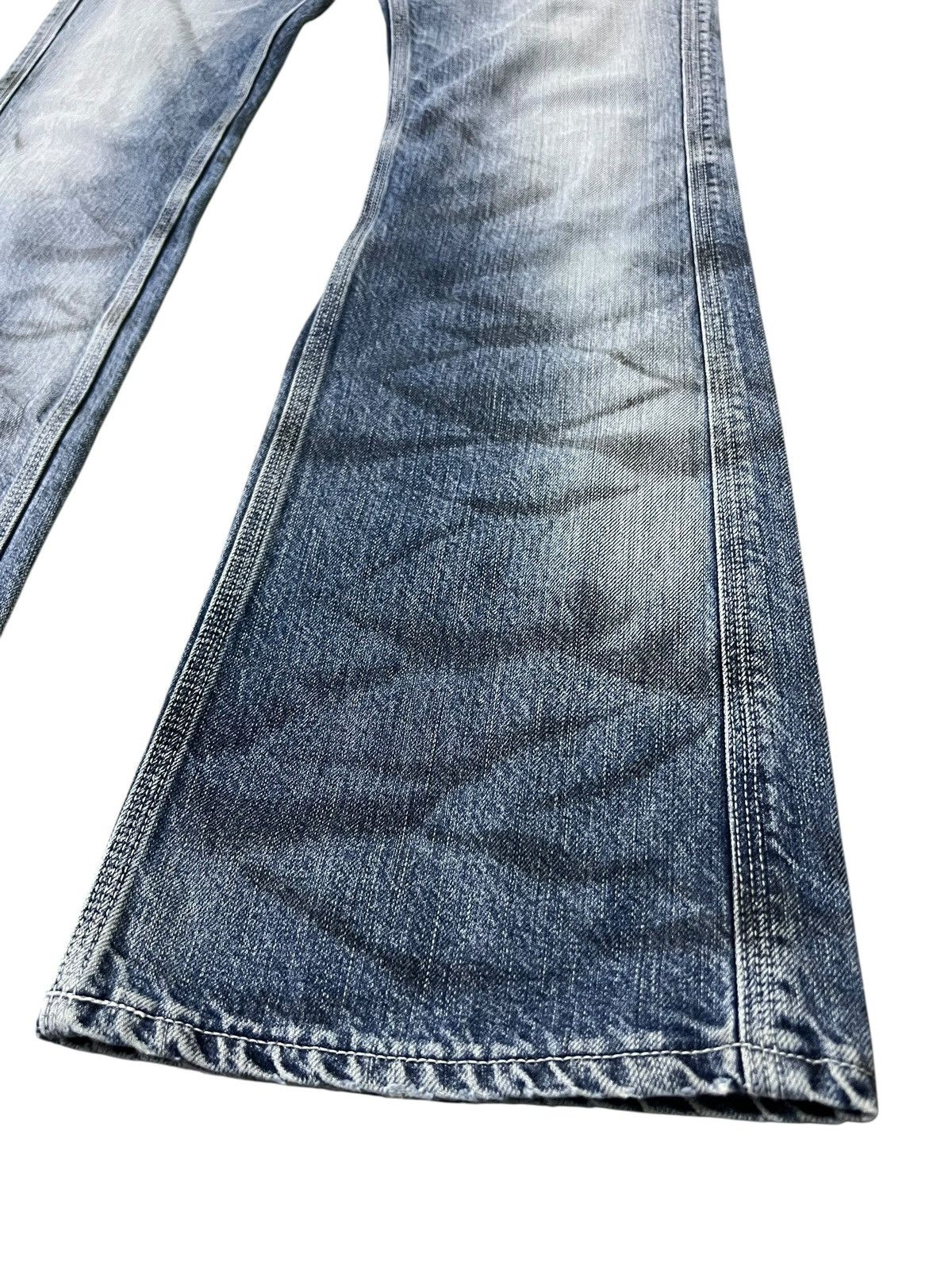 Japanese Brand 💥Flare💥Vintage Blue Way Faded Claw Jean Made In Nippon Size US 32 / EU 48 - 5 Thumbnail
