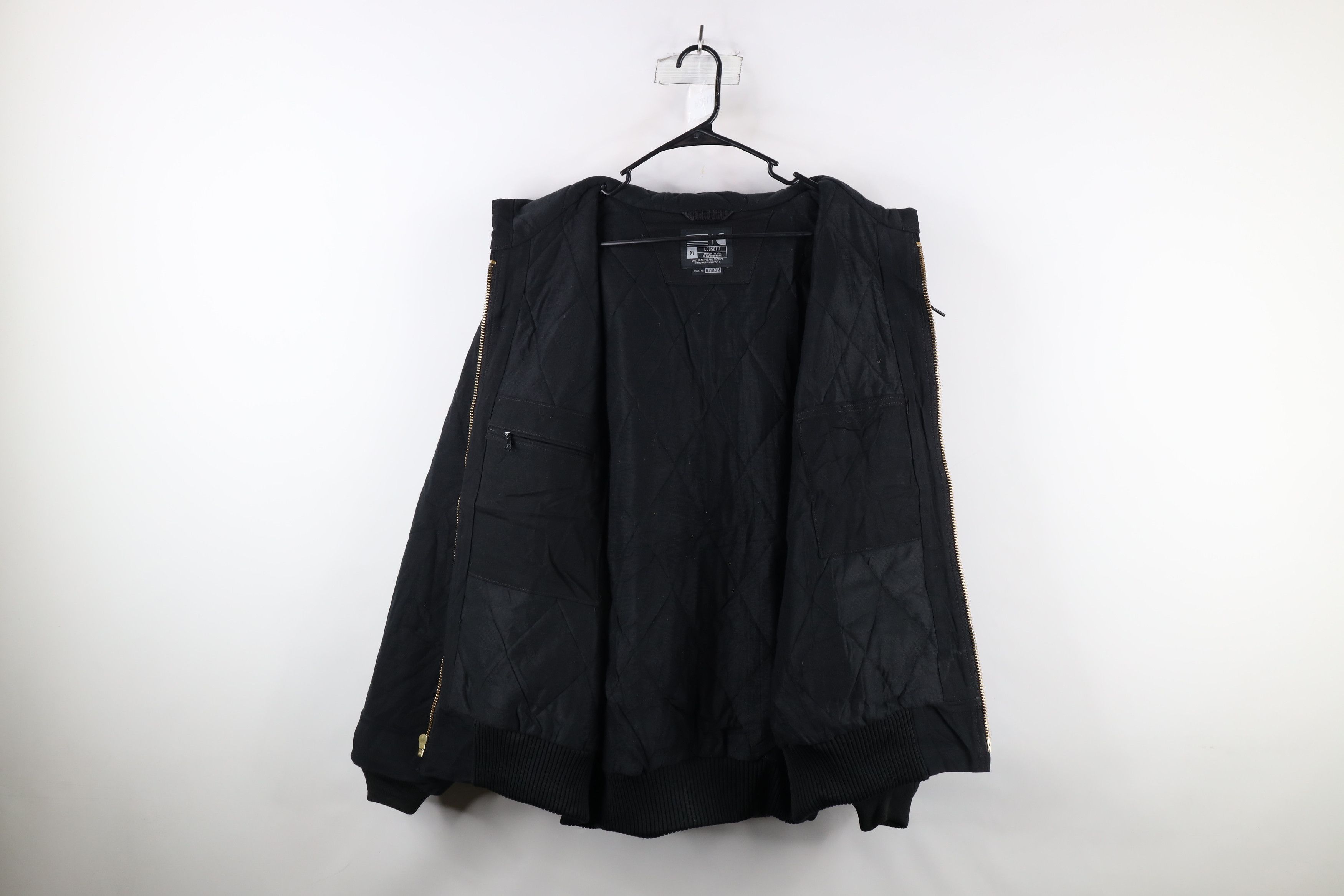 Carhartt × Vintage Vintage Carhartt Spell Out Quilted Hooded Jacket Black USA Size US XL / EU 56 / 4 - 7 Thumbnail