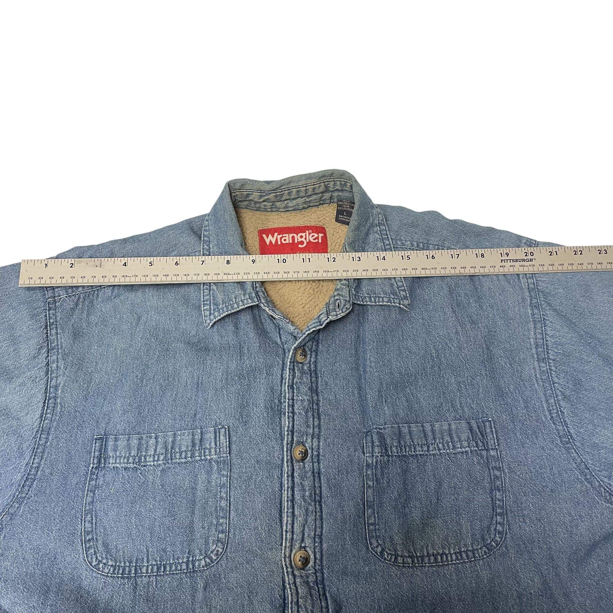 Wrangler Vtg Wrangler Blue Jean FLEECE LINED Mechanic Jacket Size US L / EU 52-54 / 3 - 10 Thumbnail