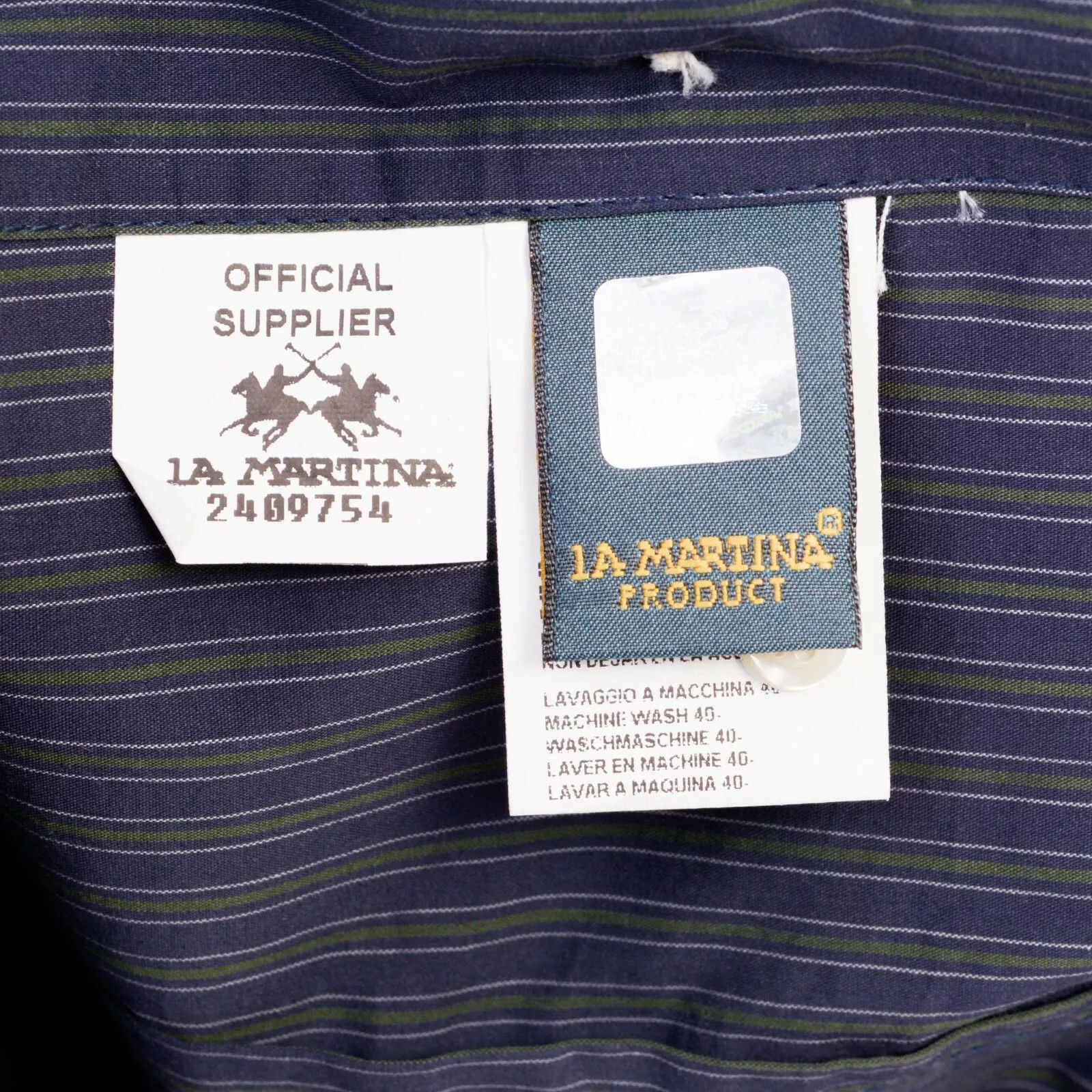 La Martina Women Shirt L Cotton Casual Top EU 44 Formal Striped Button Size L / US 10 / IT 46 - 5 Thumbnail