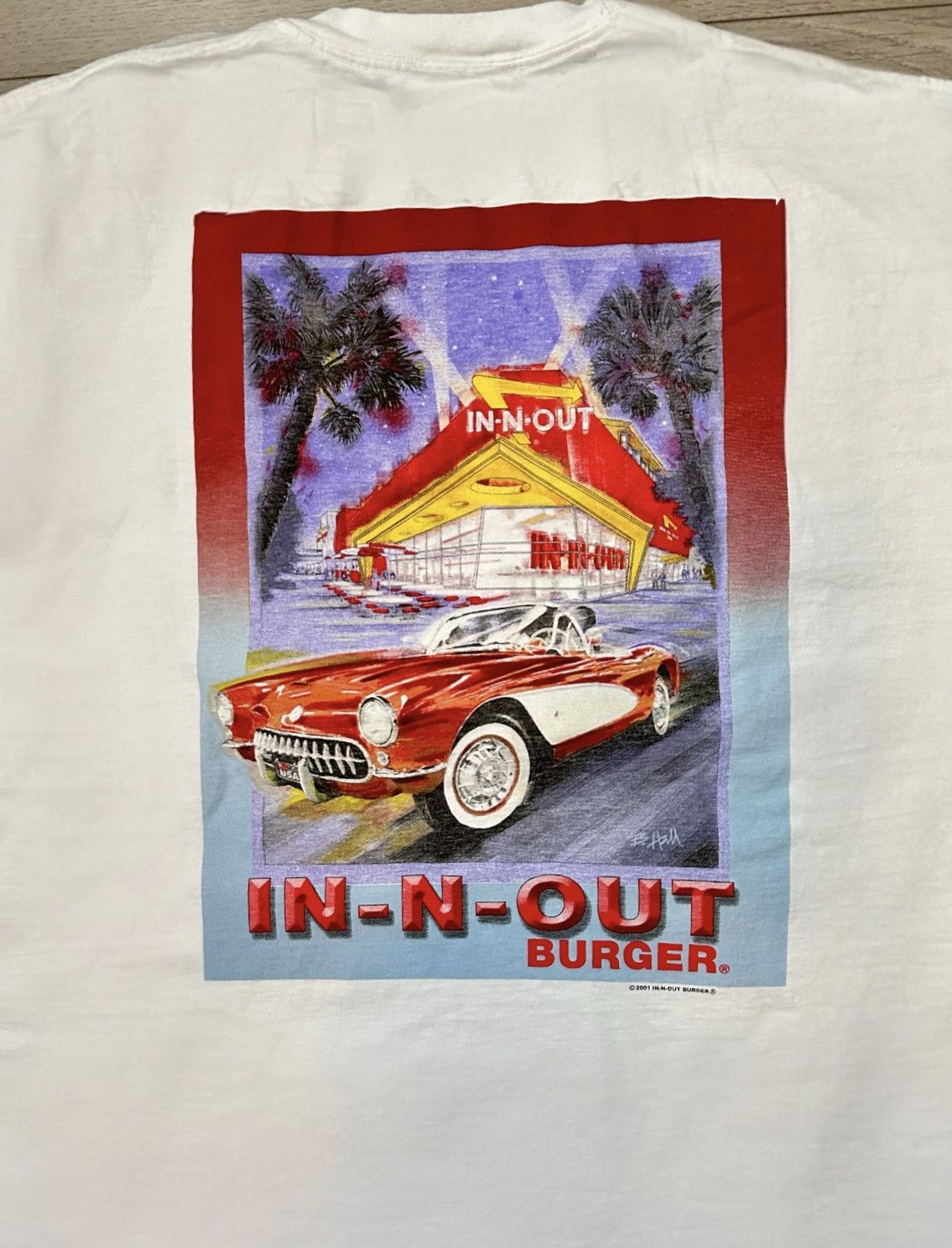 Vintage 2001 In-N-Out Burger California Retro Promo Tee Size US M / EU 48-50 / 2 - 1 Thumbnail