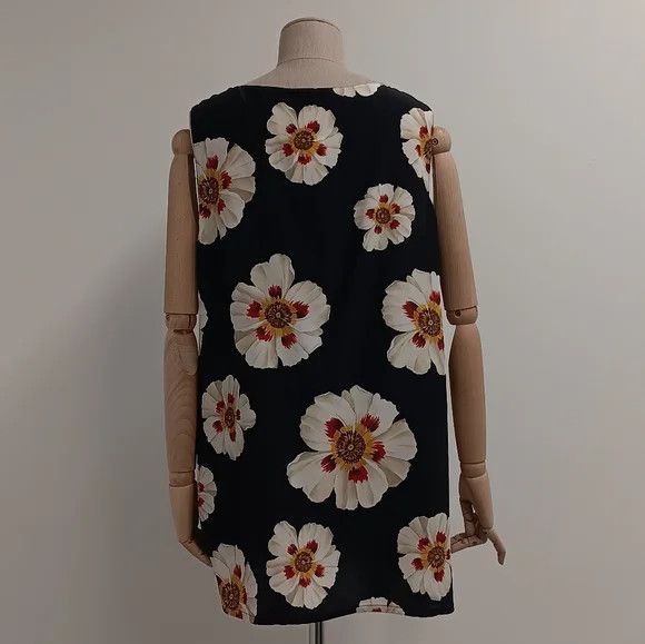 Lafayette 148 LAFAYETTE 148 Sleeveless Adela Silk Flower Blouse - Large Size L / US 10 / IT 46 - 6 Thumbnail