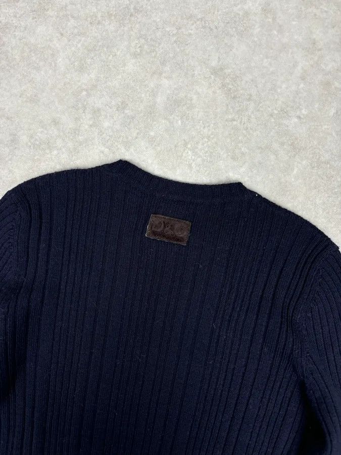 Dolce & Gabbana 2000s Dolce & Gabbana Navy Wool Ribbed Sweater Size US M / EU 48-50 / 2 - 7 Thumbnail