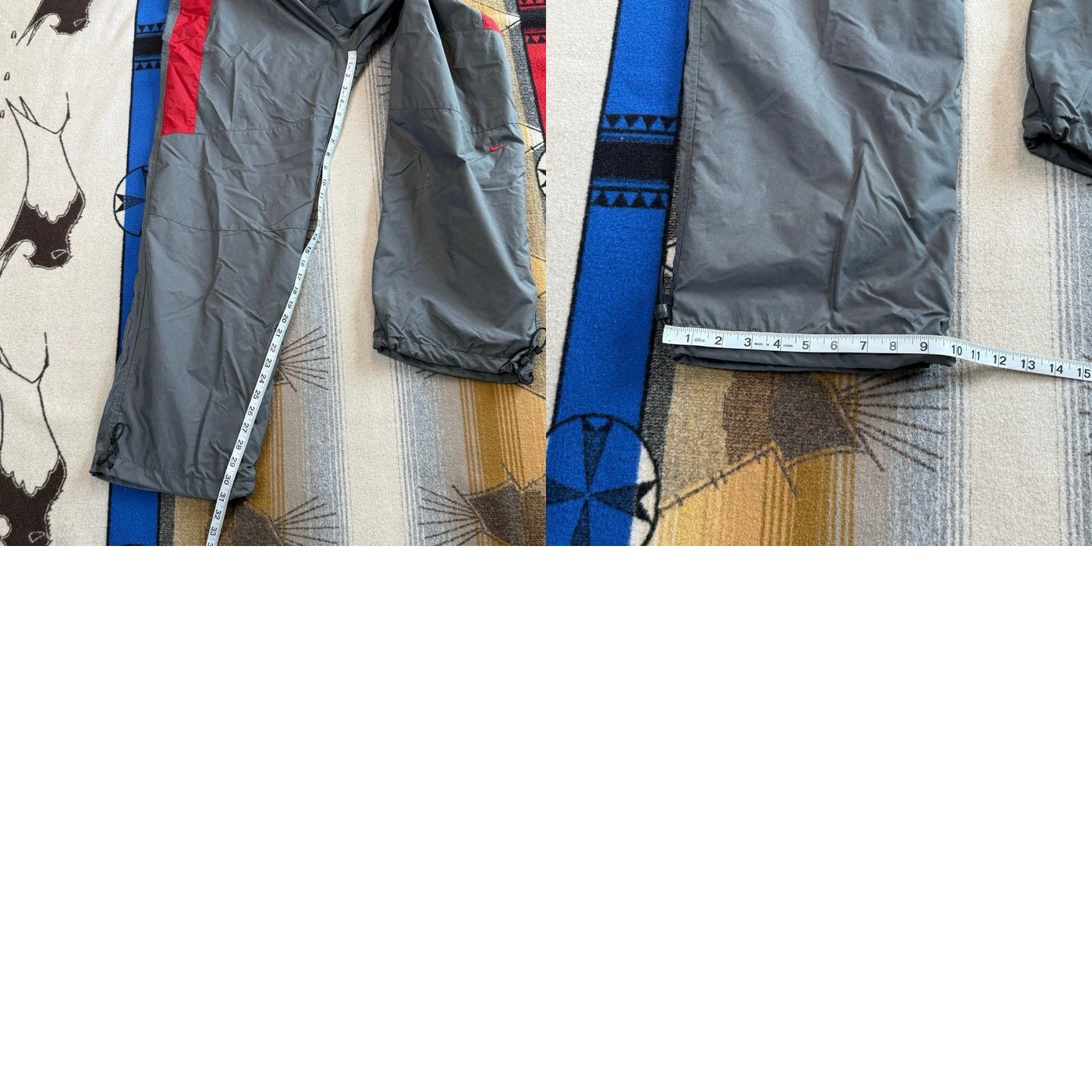 Nike VINTAGE Nike Track Pants Mens L Gray Solid Drawstring Inseam 31in Streetwear Y2K Size US 33 - 8 Thumbnail