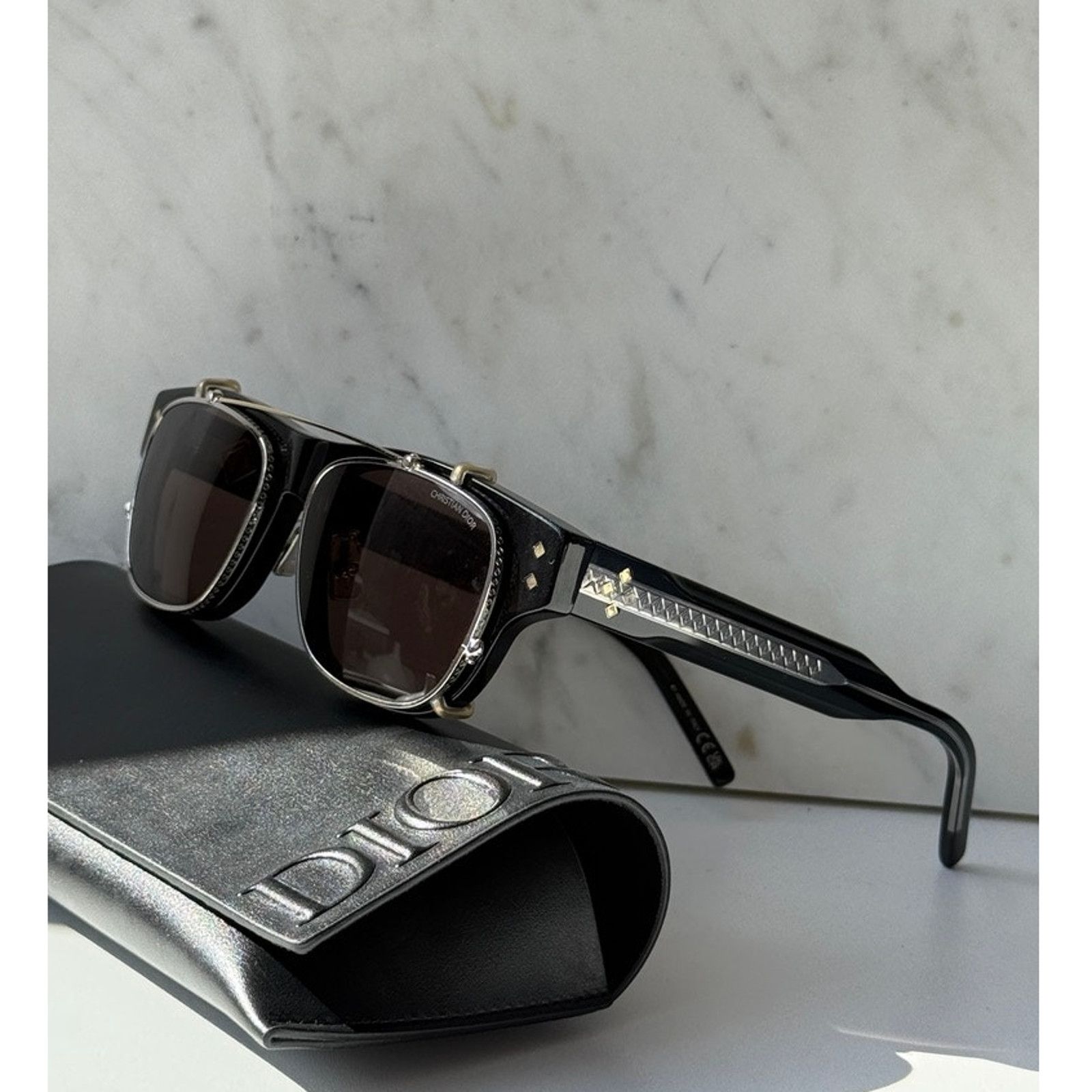 Dior NEW Dior CD DiamondO S10I Clip On Frames in Black $720 Size ONE SIZE - 3 Thumbnail