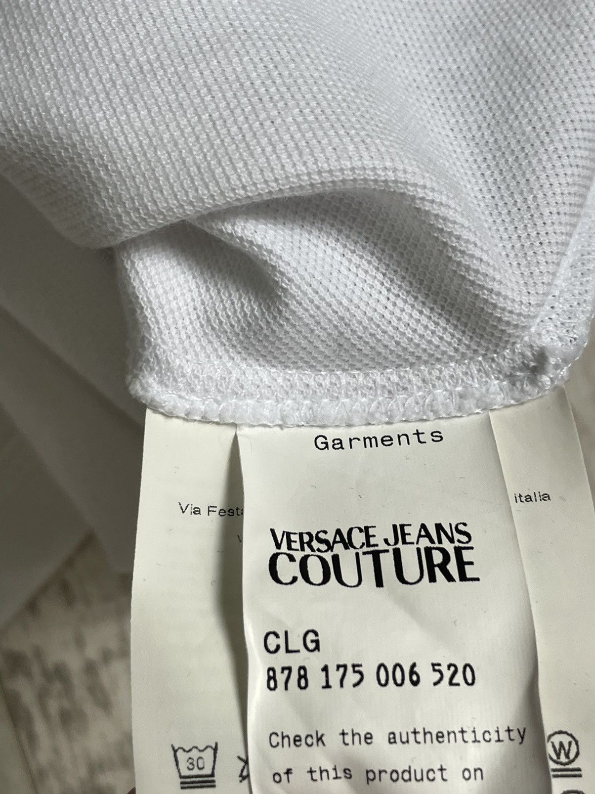 Versace Versace Jeans Couture White Polo T-Shirt Luxury RARE Size US XS / EU 42 / 0 - 12 Thumbnail
