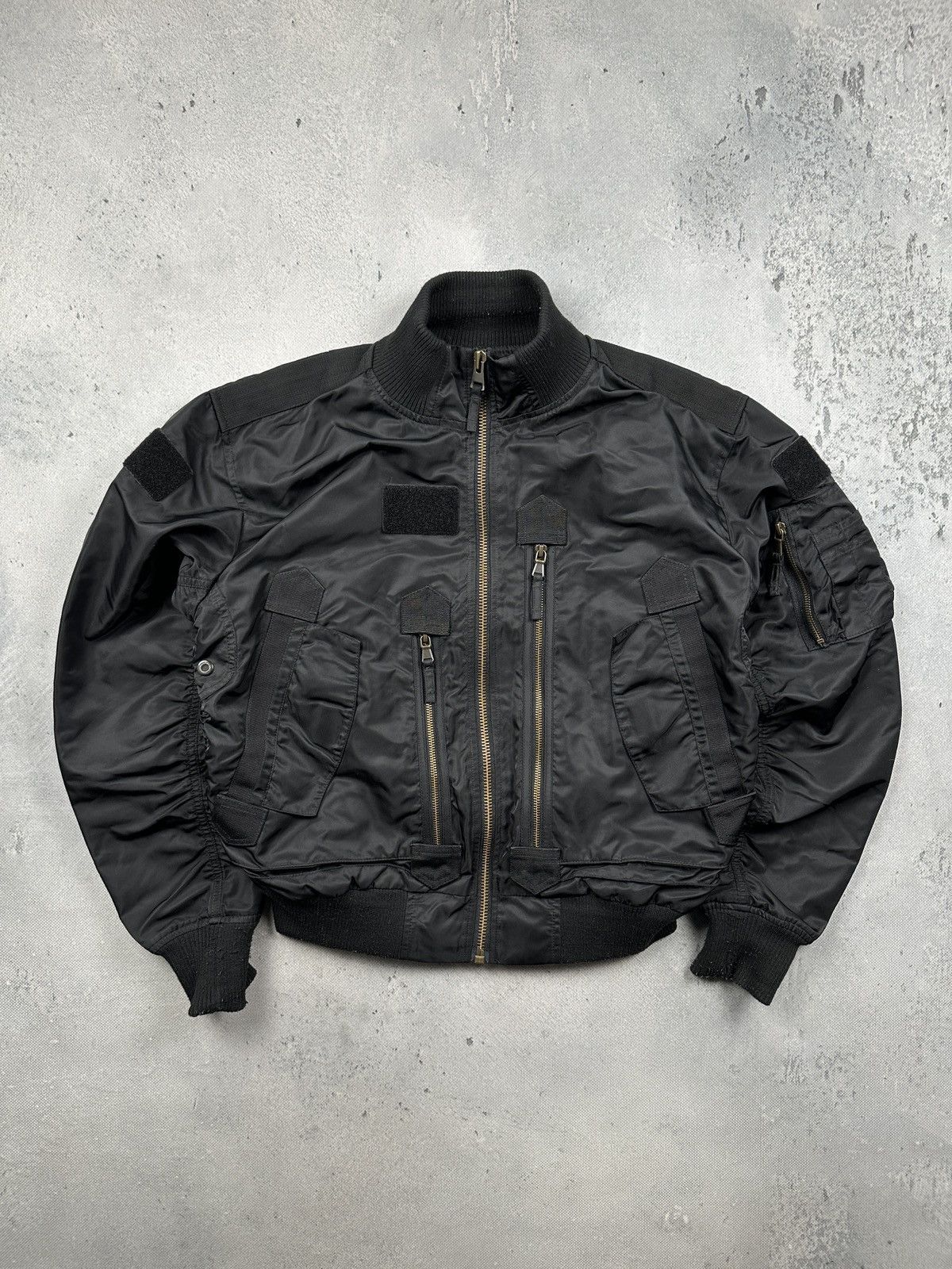 Vintage MilTec Tactical Flight Nylon Bomber Jacket Military Techwear Size US M / EU 48-50 / 2 - 1 Thumbnail