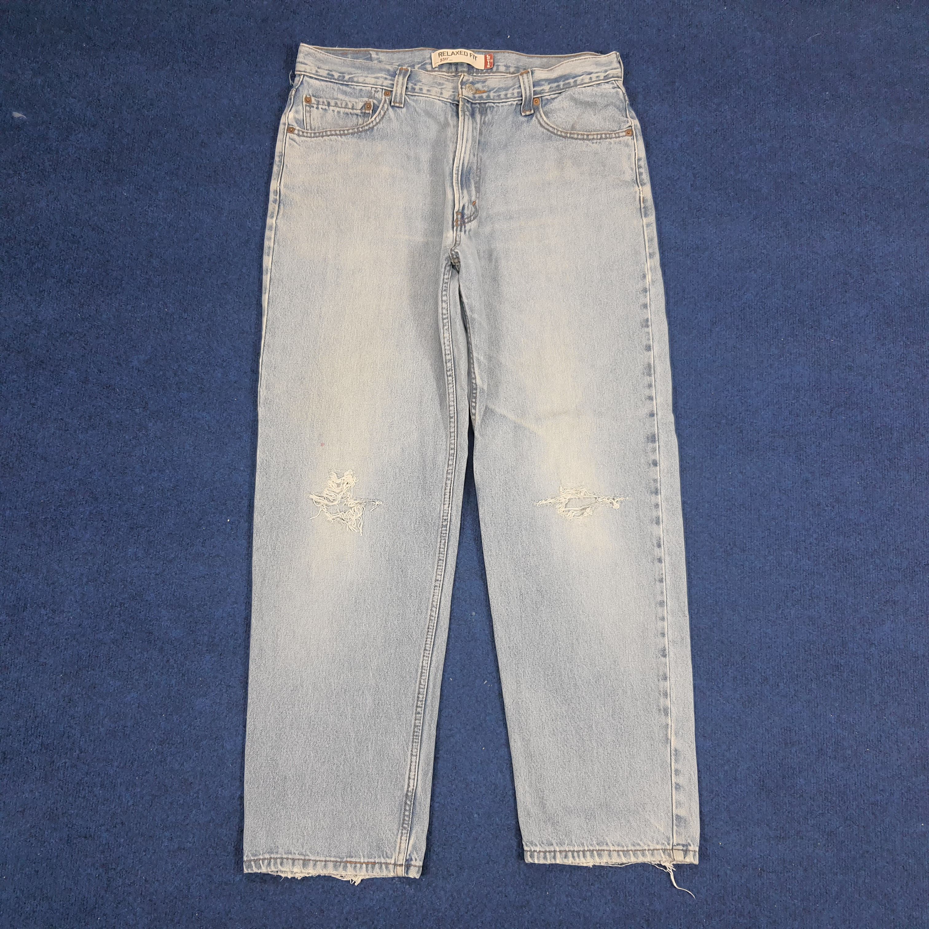 Levi's × Vintage Vintage Levi's 550 Relaxed Fit Distressed Jeans Size US 35 - 1 Thumbnail