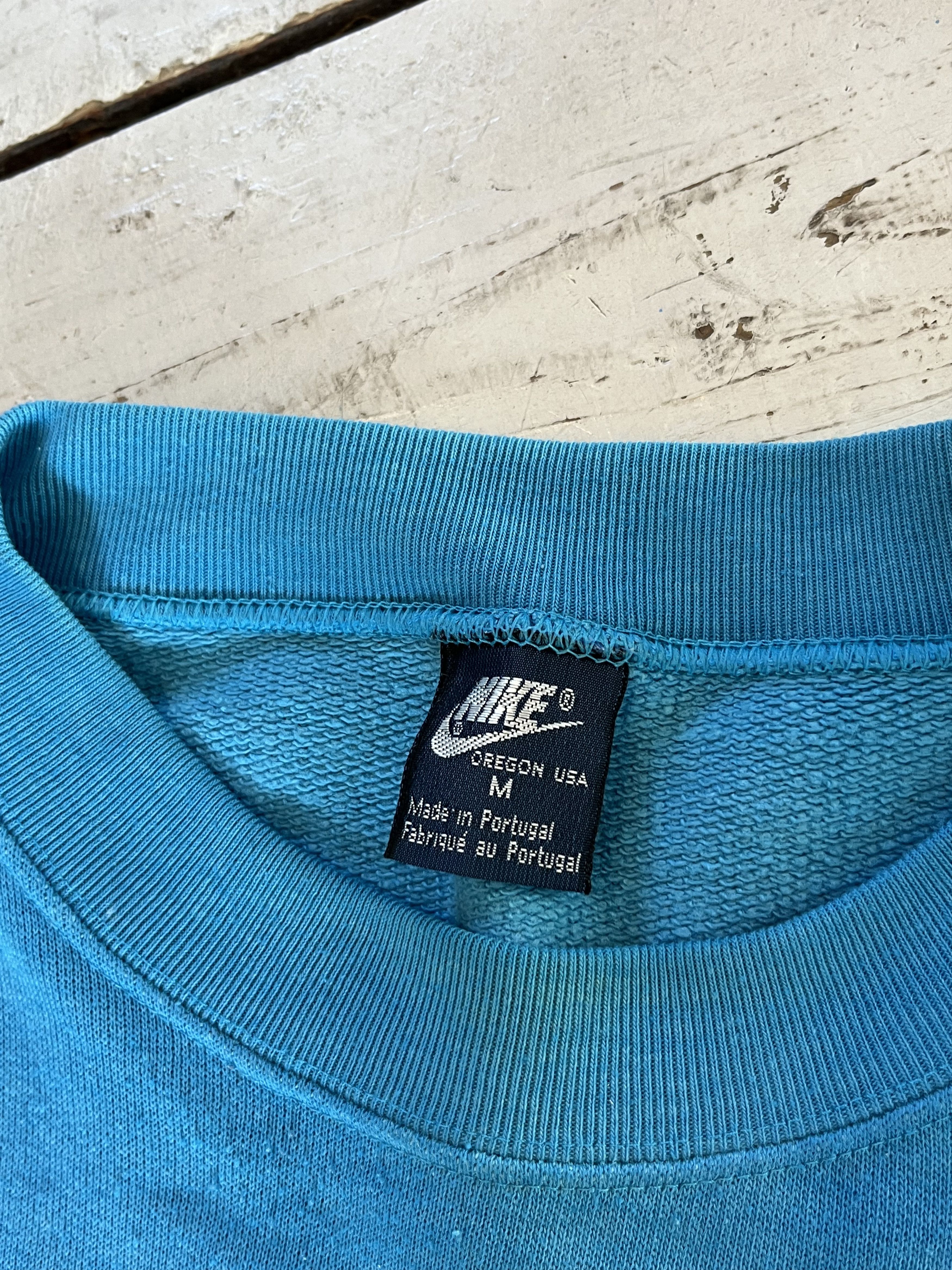 Nike × Vintage 80s Nike Big Swoosh Cotton Trucksuit Sweatshirt and Pants Size US M / EU 48-50 / 2 - 7 Thumbnail