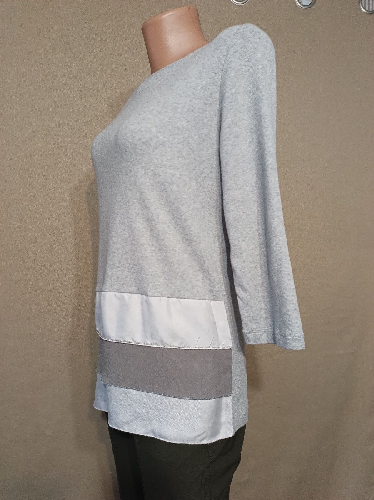 Fabiana Filippi Fabiana Filippi Grey Cotton Silk Blouse Shirt Size M Size M / US 6-8 / IT 42-44 - 4 Thumbnail