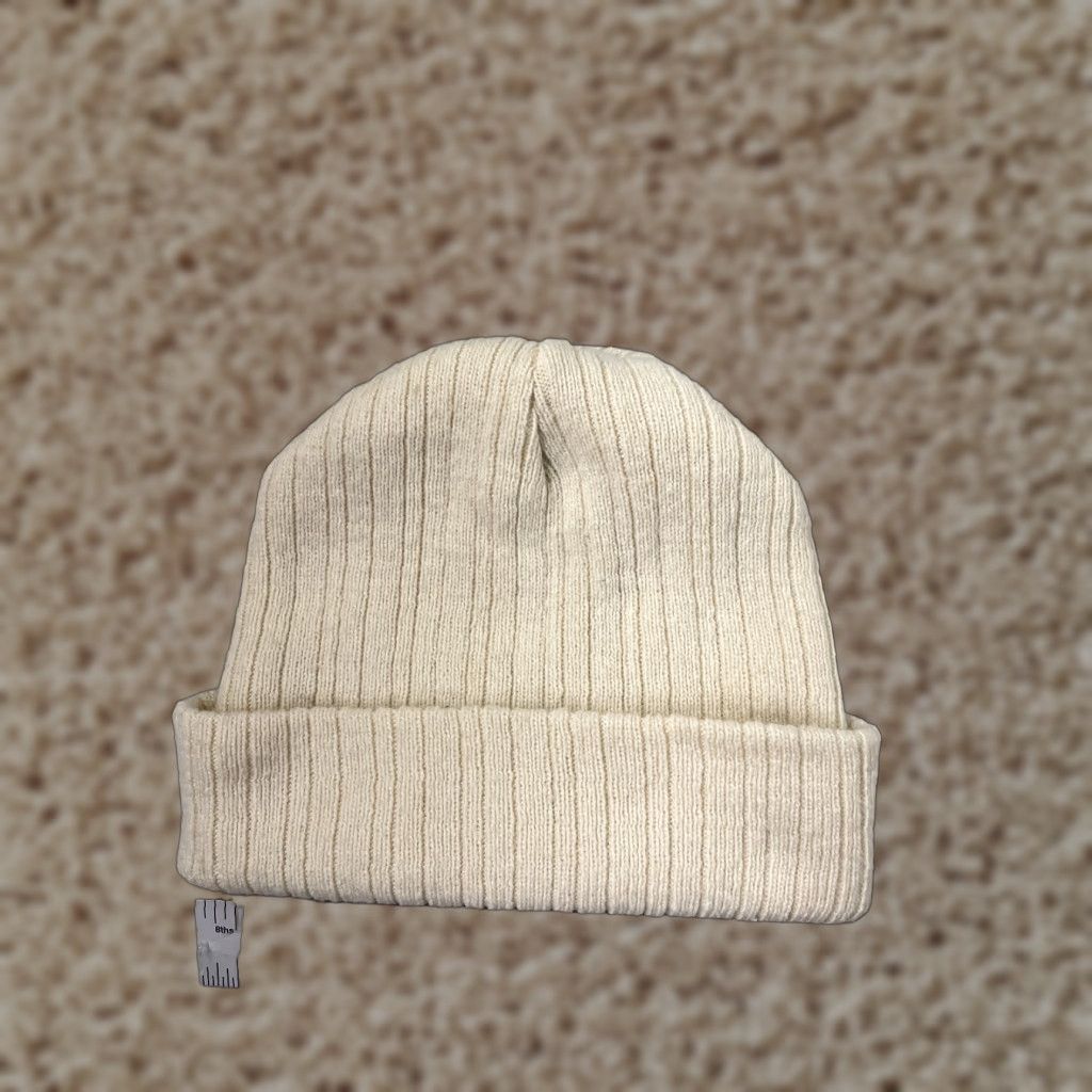 Vintage Wild Fable Beanie Adult One Size Ivory Knit Polyester Ski Size ONE SIZE - 1 Thumbnail