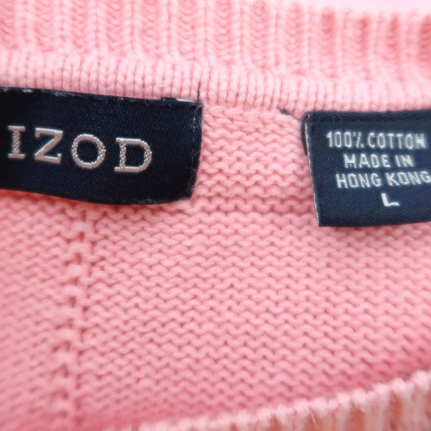Izod VINTAGE Izod Pink Cotton Grid Pullover Sweater Womens Large 90s Knit Crew Neck Long Sleeve Casual Sweater Mens? Size L / US 10 / IT 46 - 6 Thumbnail
