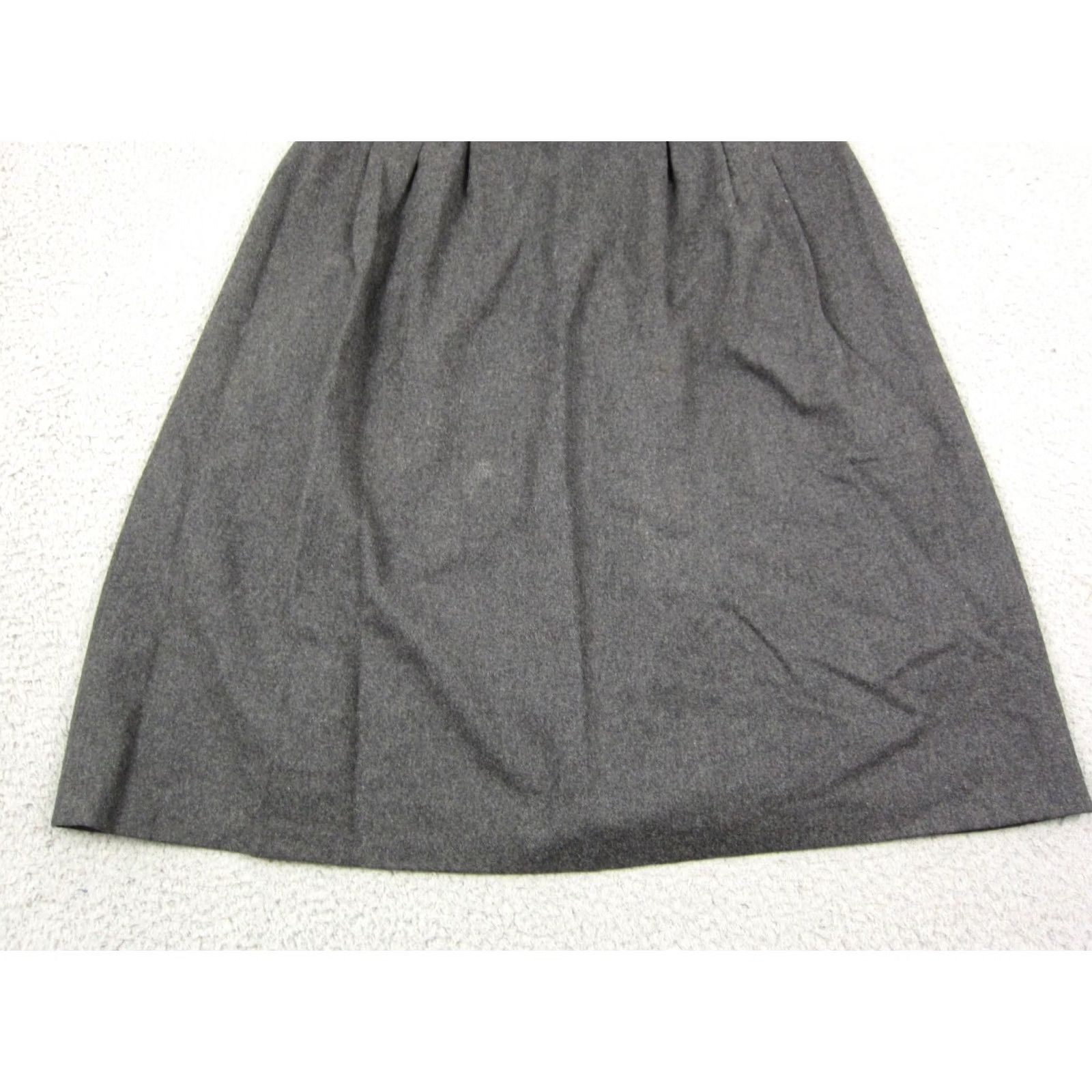 Vintage Vintage Bice Skirt 11 Gray A-Line Midi Pleated Career Classic Mod 60s 70s Size 32" / US 10 / IT 46 - 3 Thumbnail
