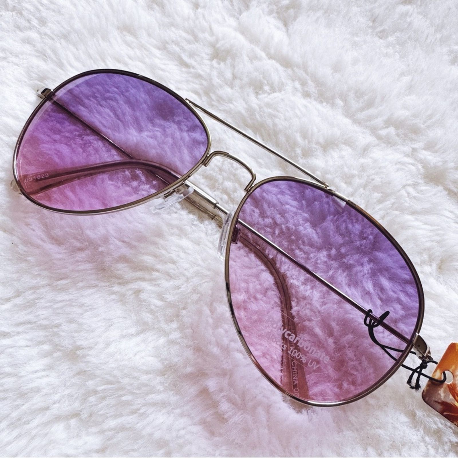 Other Rosalia Purple Full Rim Aviator Sunglasses Size ONE SIZE - 2 Thumbnail