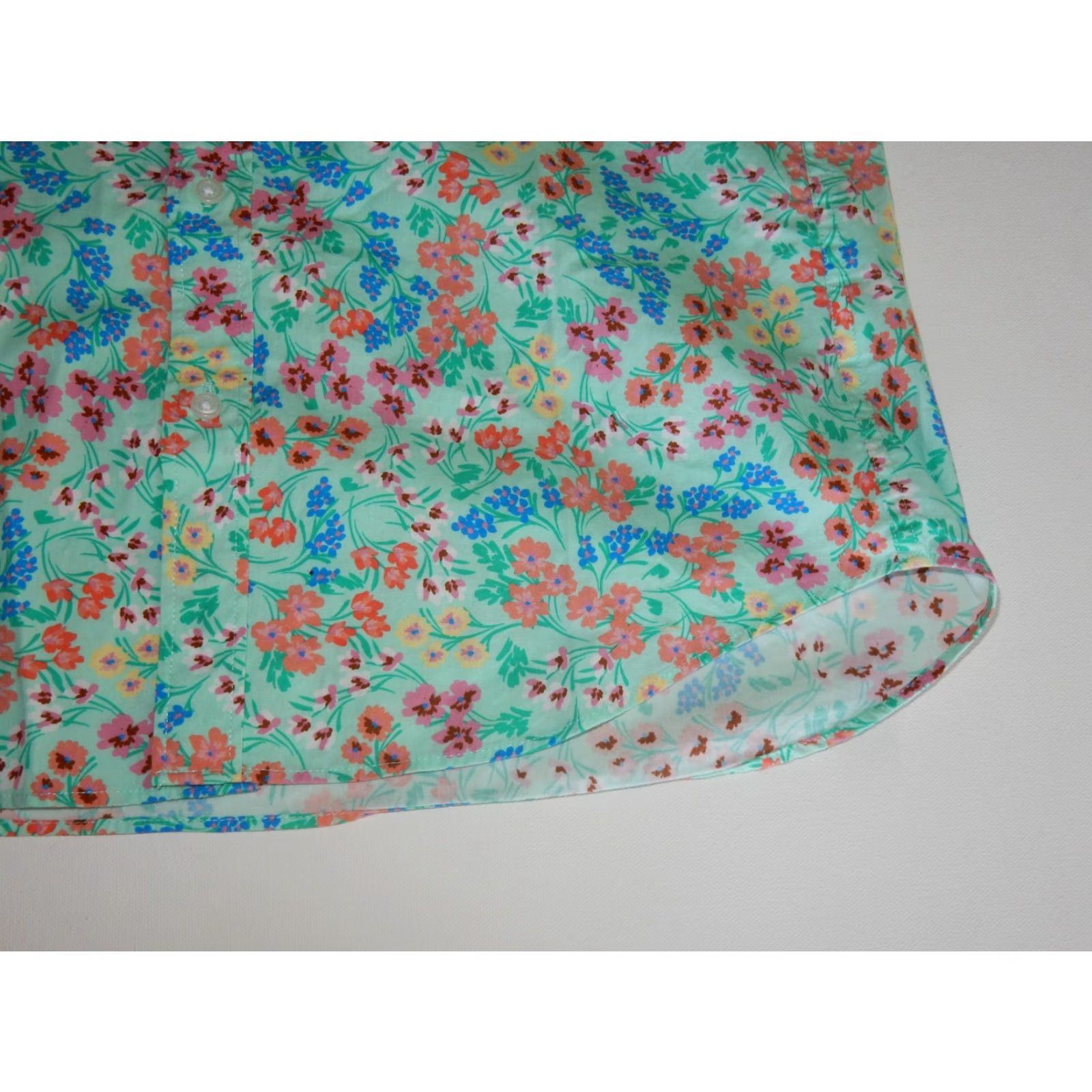 J.Crew J.CREW Slim Fit Button-Up Shirt Men's Short Sleeve Medium Green Floral Size US M / EU 48-50 / 2 - 2 Thumbnail