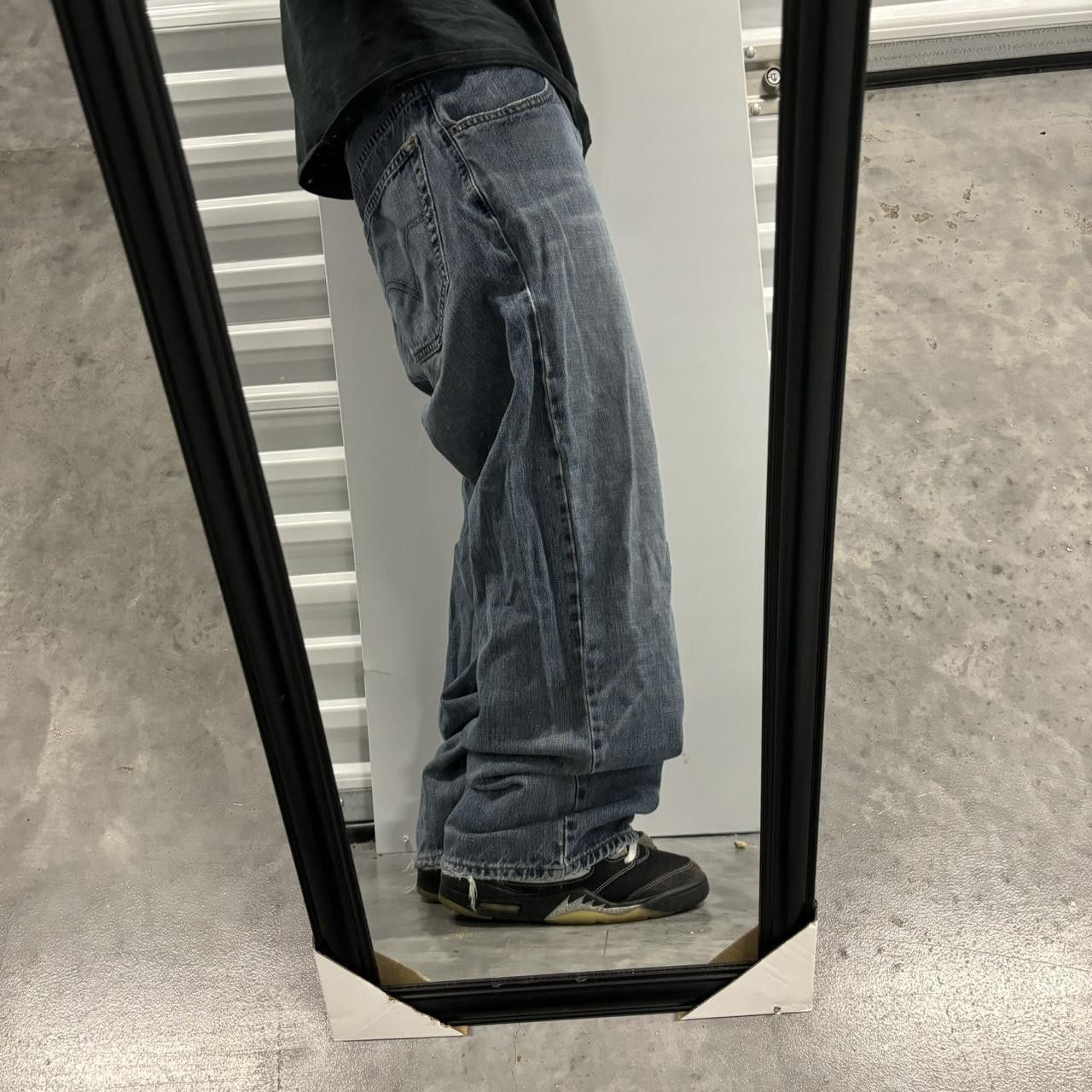 Levi's × Vintage Crazy Vintage Y2K/2000s Baggy Grunge Levi’s Faded Dark Wash Skater Denim Jeans! Size US 38 / EU 54 - 2 Thumbnail