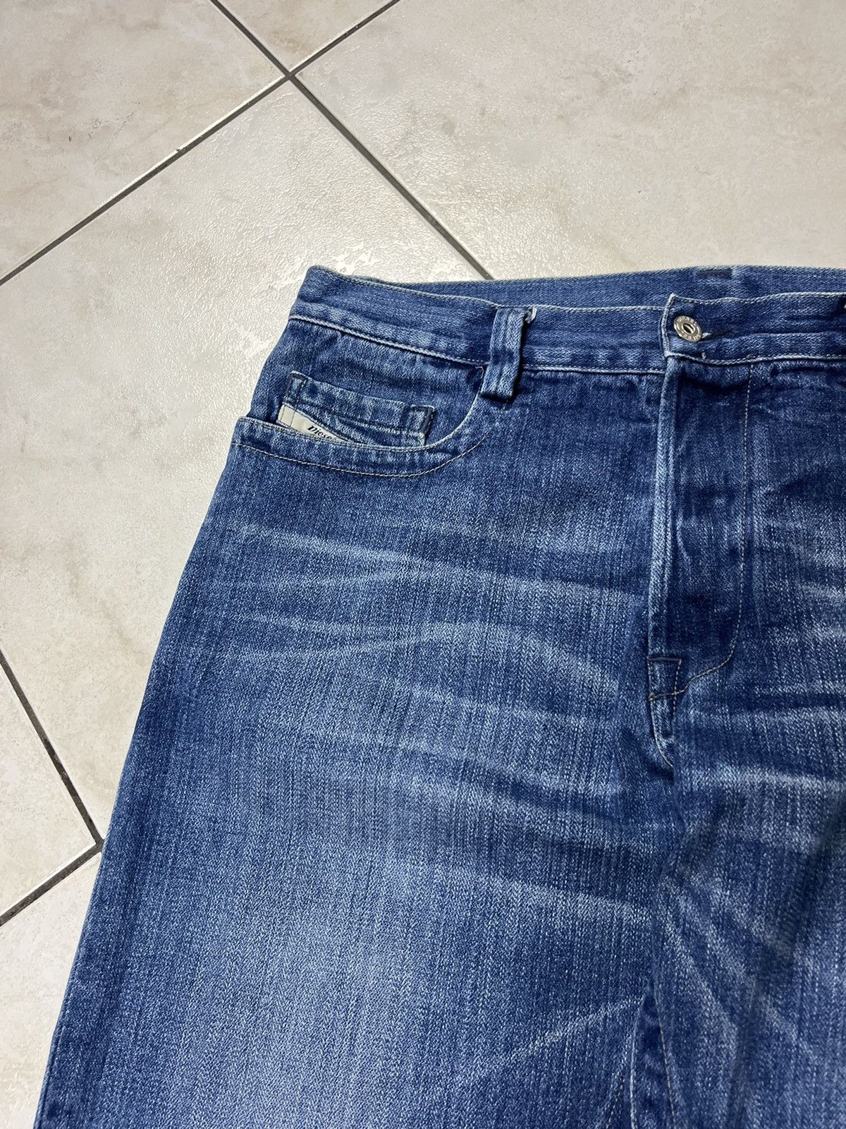Diesel × Vintage Vintage Diesel Rivec y2k distressed jeans pants baggy washed Size US 33 - 7 Thumbnail