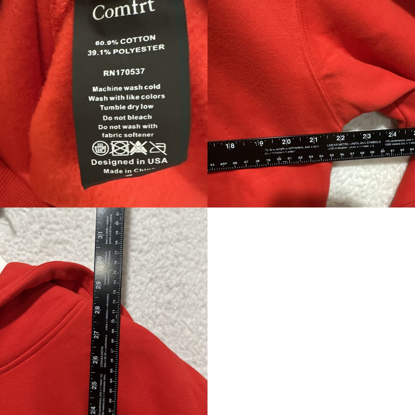 Logo 7 Comfrt Minimalist Men's Hoodie Size S Crimson Red Pullover Fleece Oversized Logo Pullover Hoodie Mens S Red Logo Size US S / EU 44-46 / 1 - 8 Thumbnail