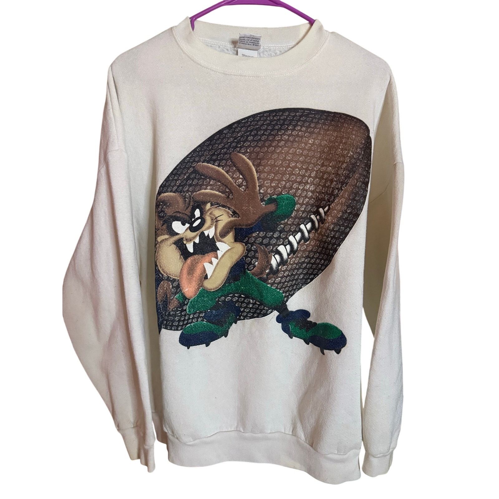 Other Vintage Looney Tunes Taz Football Crewneck Size US XL / EU 56 / 4 - 1 Thumbnail
