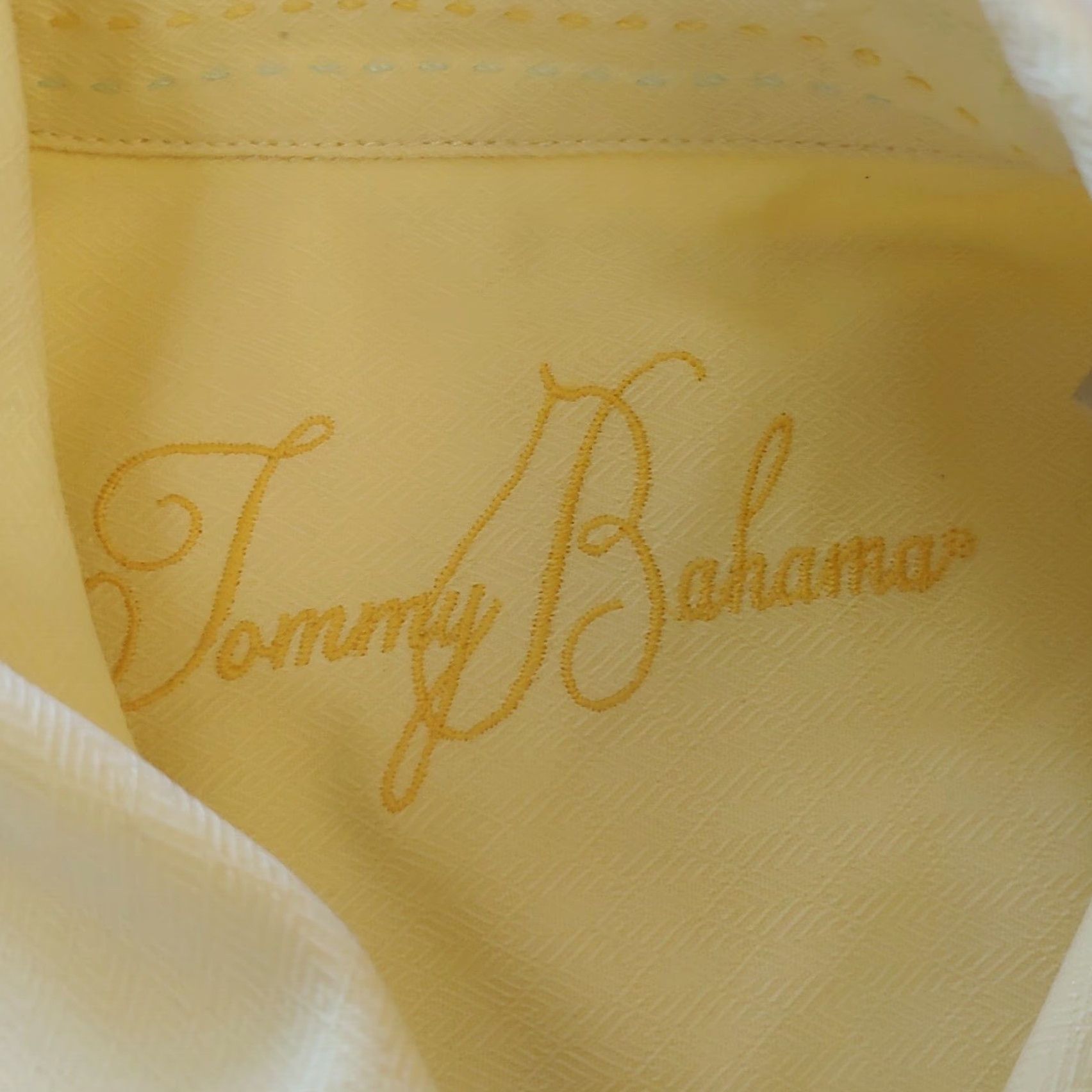 Tommy Bahama VINTAGE Tommy Bahama Shirt Button-Up Collared Silk Beach Yellow M Adult Medium Short Sleeve 48" Chest Bahamas Beach Cruise 90s Mens Size US M / EU 48-50 / 2 - 3 Thumbnail