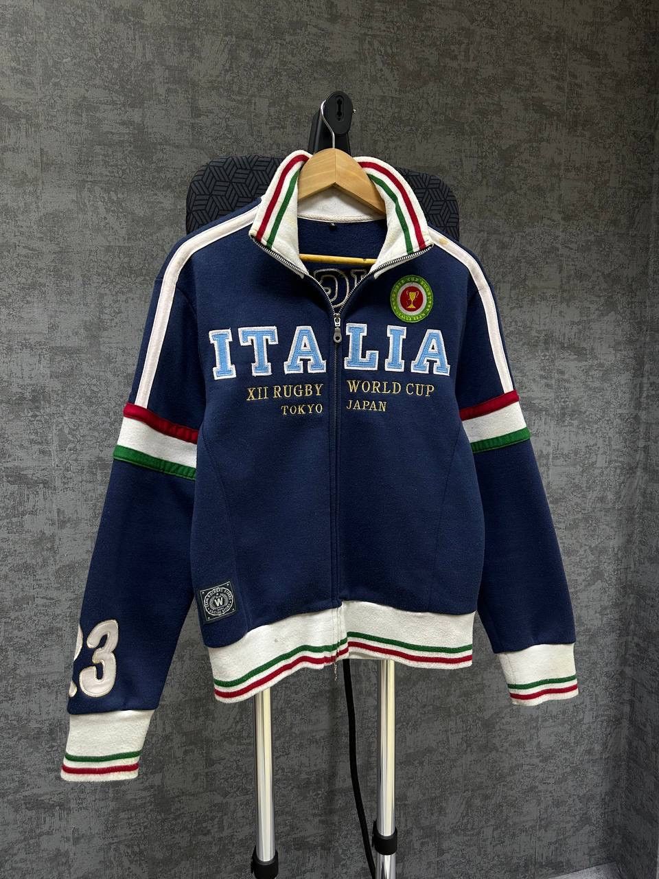 Japanese Brand × Vintage Vintage Italia Rugby Polo Ralph Lauren Style Zip Hoodie Size US S / EU 44-46 / 1 - 7 Thumbnail