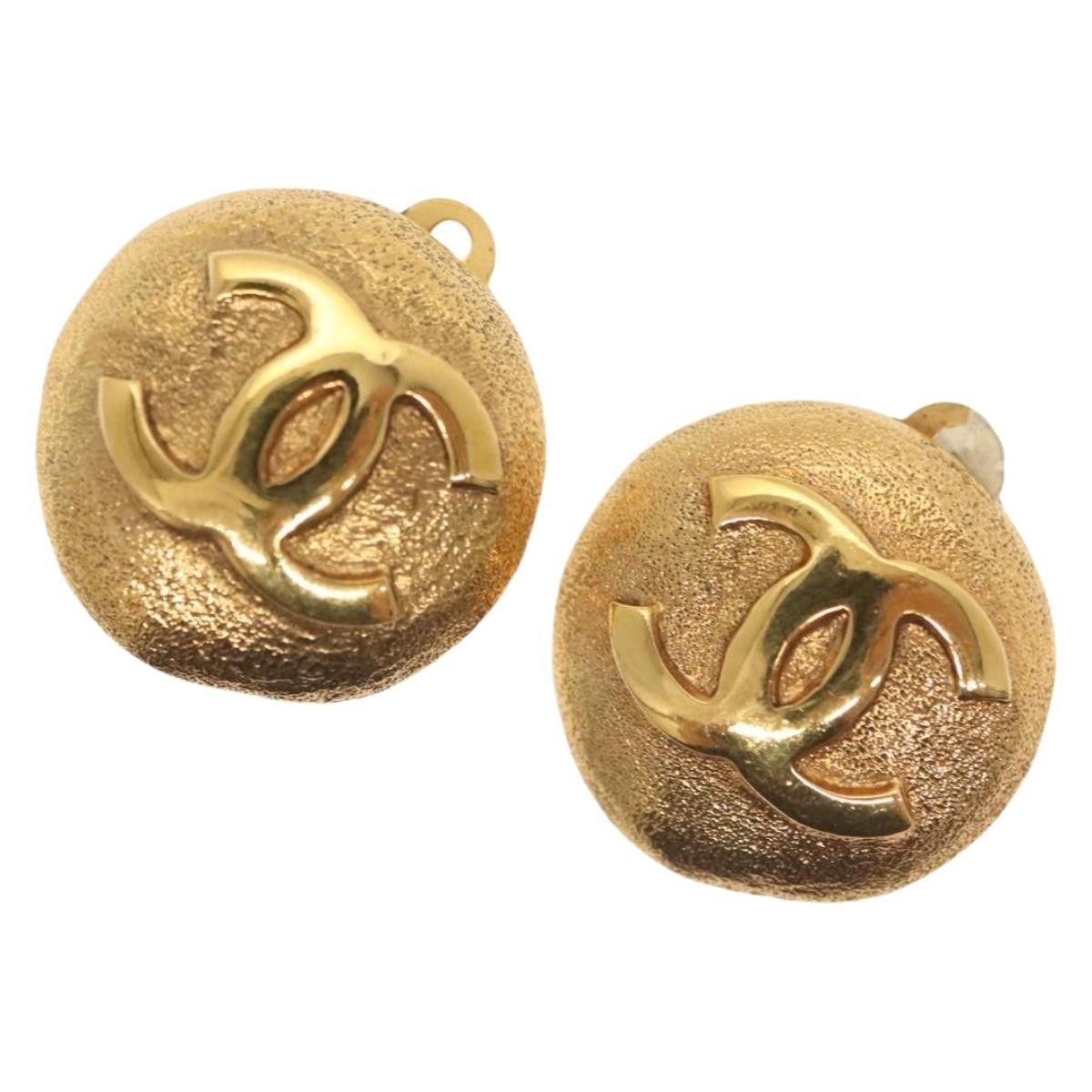 Chanel Chanel Vintage CC Round Clip-On Earrings Metal Size ONE SIZE - 1 Thumbnail