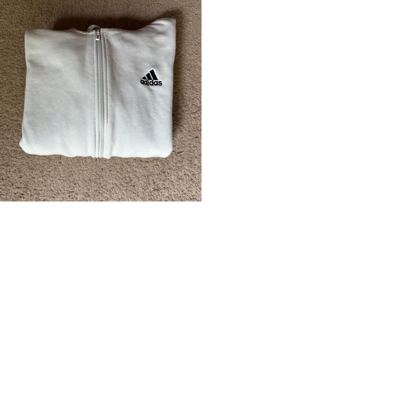 Adidas Adidas Hoodie Womens Medium Full Zip White Pockets Sweatshirt Size M / US 6-8 / IT 42-44 - 9 Thumbnail