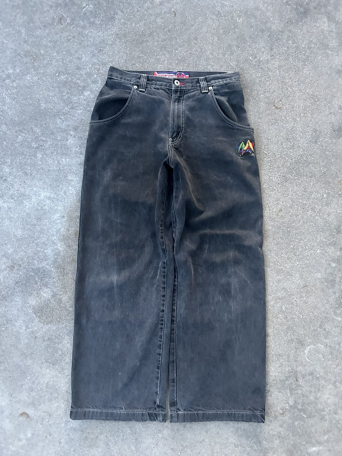 JNCO Vintage 00s Faded Black JNCO Jesters Jeans Grail Size 32x30 Size US 32 / EU 48 - 3 Thumbnail