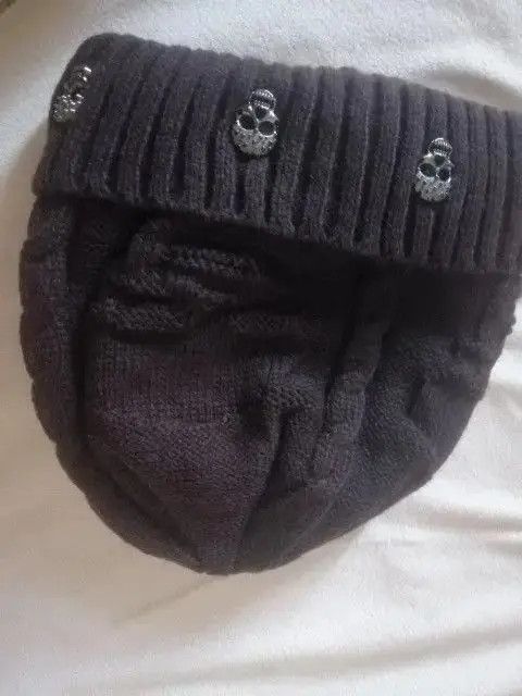 Japanese Brand Rumiko x Maiko Brown Color Knitted Skull Bennie Hat Size ONE SIZE - 8 Thumbnail