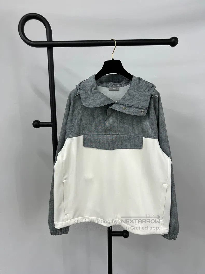 Dior Dior Gray old flower stitching hooded windbreaker jacket Size US M / EU 48-50 / 2 - 1 Thumbnail