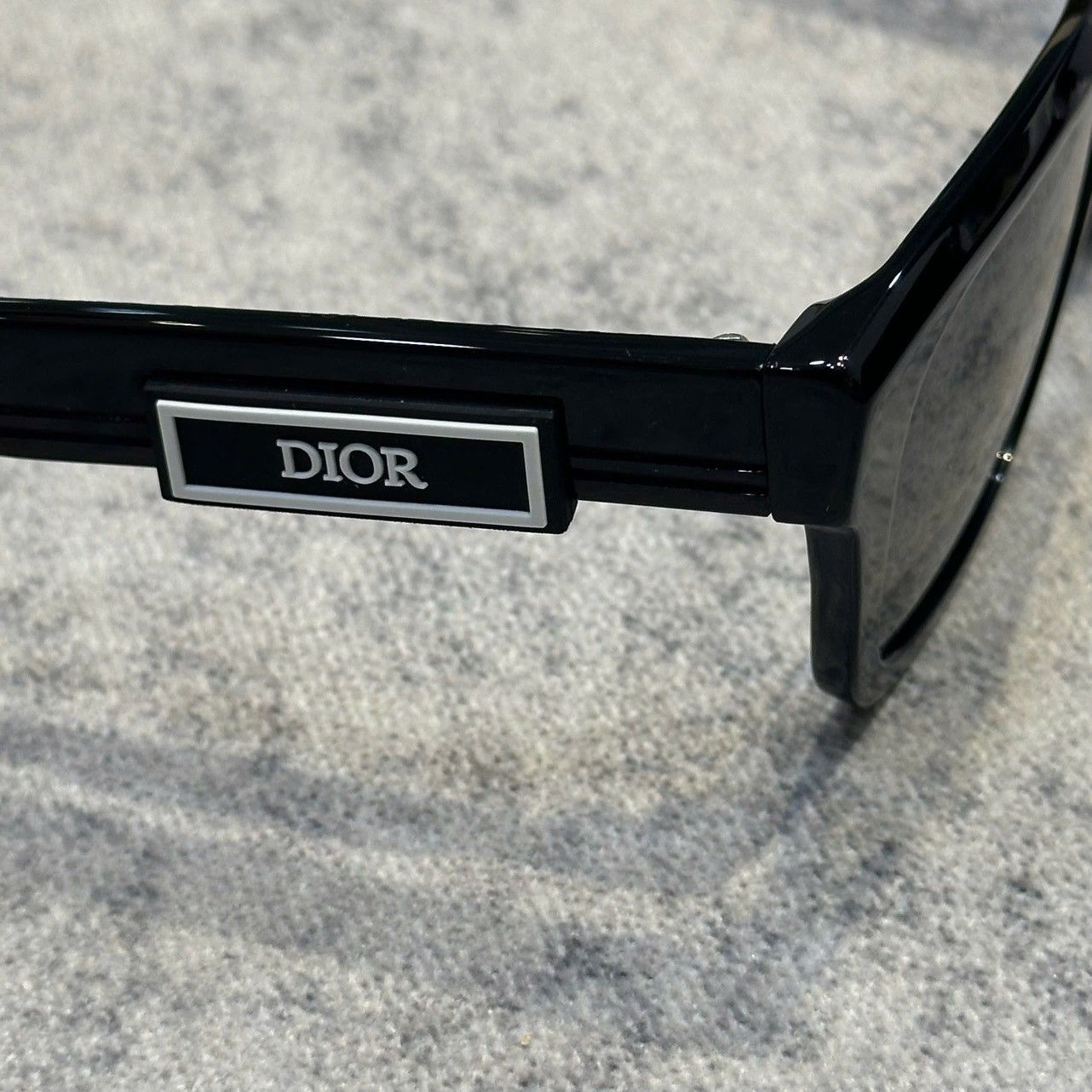 Dior DIOR DIORB23 S1I Black Rectangular Sunglasses Size ONE SIZE - 3 Thumbnail
