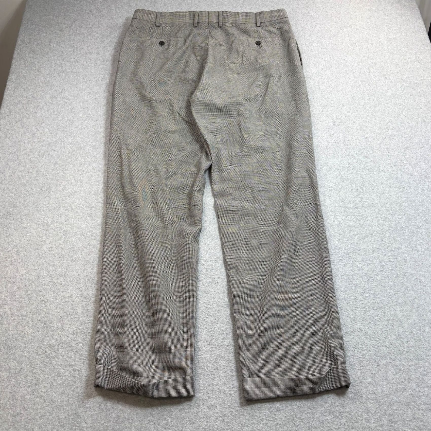 Ralph Lauren Lauren Ralph Lauren Pant Men 38x32 Houndstooth Pleated Dress Pants Slim Cuffed Black 90s Preppy Mens Size US 38 / EU 54 - 2 Thumbnail