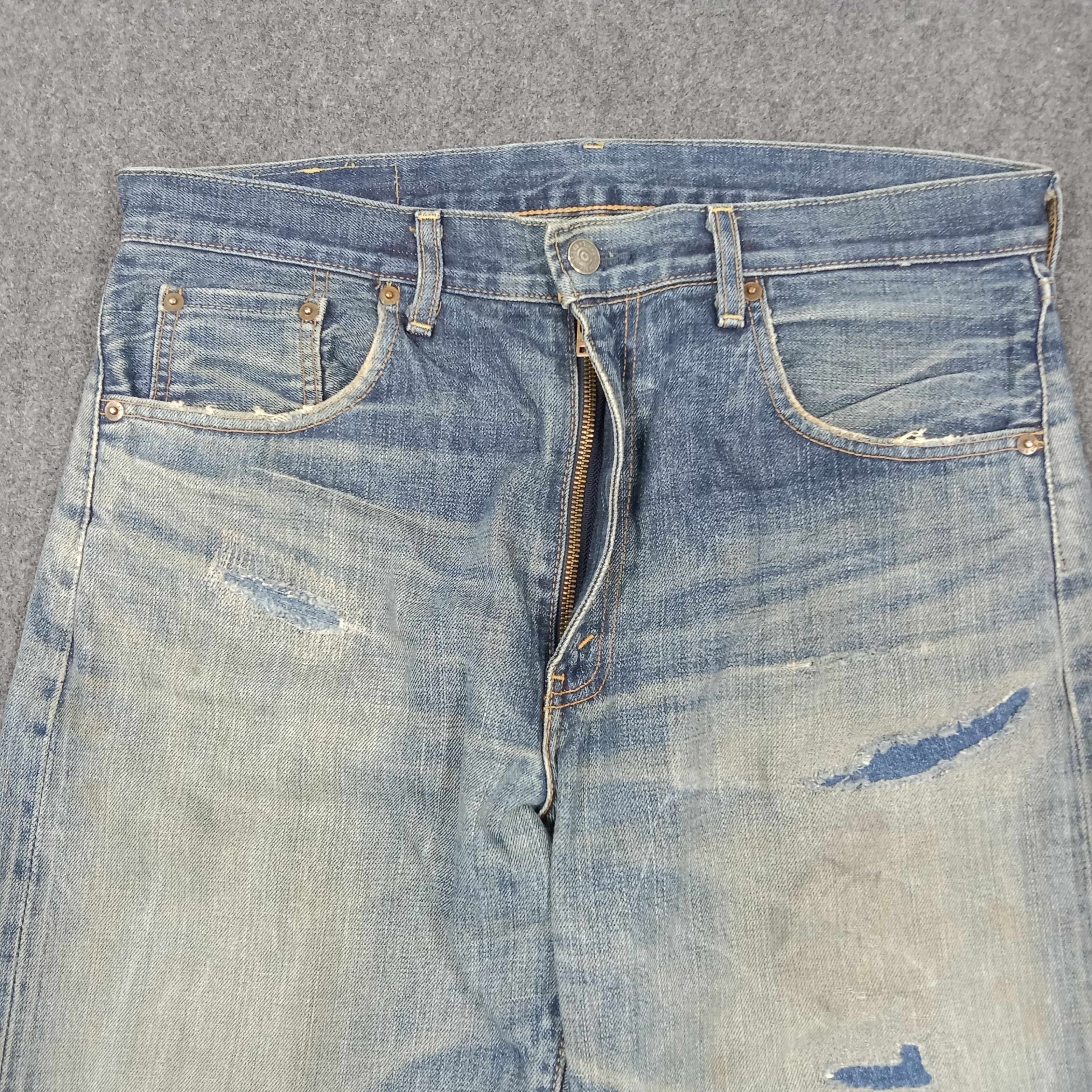 Levi's Levi's 502 Big E Selvedge Distressed 90's Denim Jeans E1A33 Size US 34 / EU 50 - 2 Thumbnail