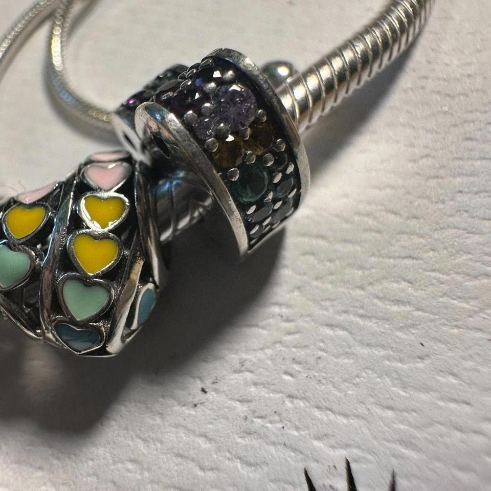 pandora Pandora Genuine SLIDER CHAIN Bracelet, 5 Charm OVER THE RAIN Size ONE SIZE - 6 Thumbnail