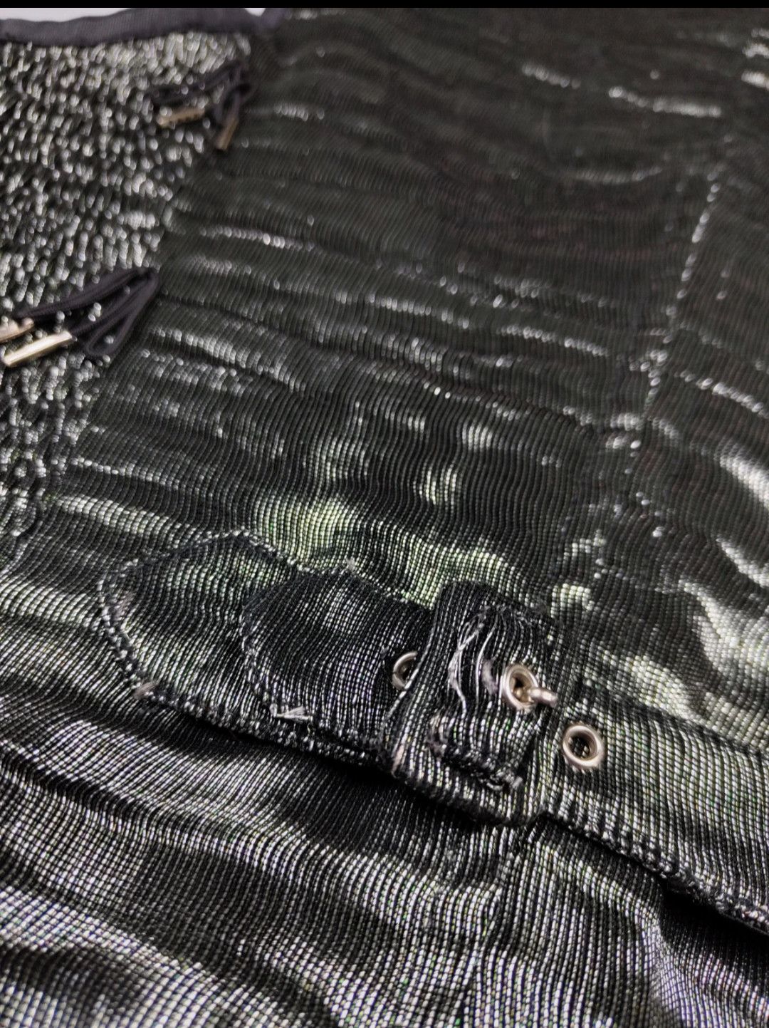 Jean Paul Gaultier 80s Vintage Jean Paul Gaultier Metallic Thread Vest Size M / US 6-8 / IT 42-44 - 6 Thumbnail