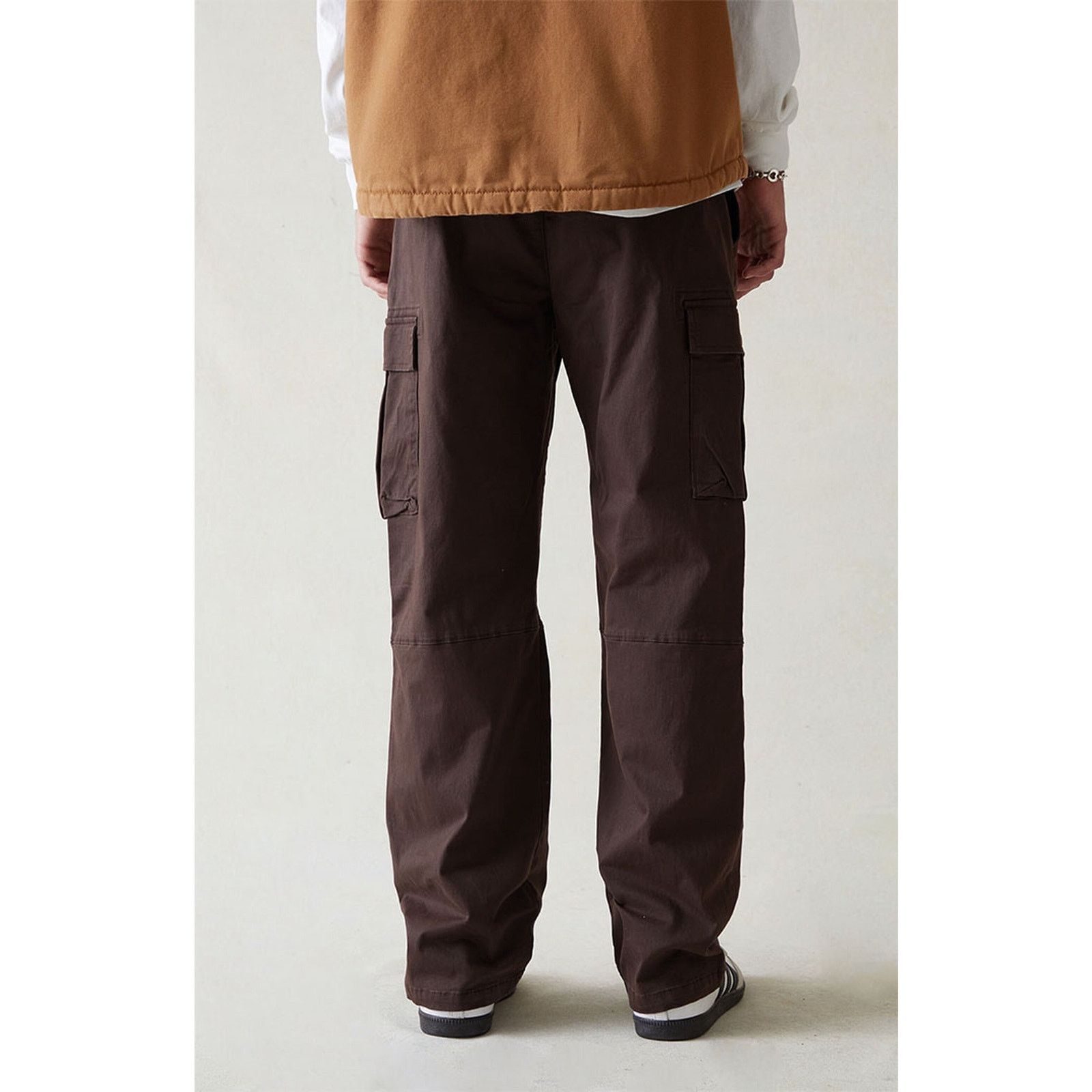 Pacsun PacSun Mens Pants Sz S Baggy Brown Stretch Canvas Cargo Size US 30 / EU 46 - 3 Thumbnail