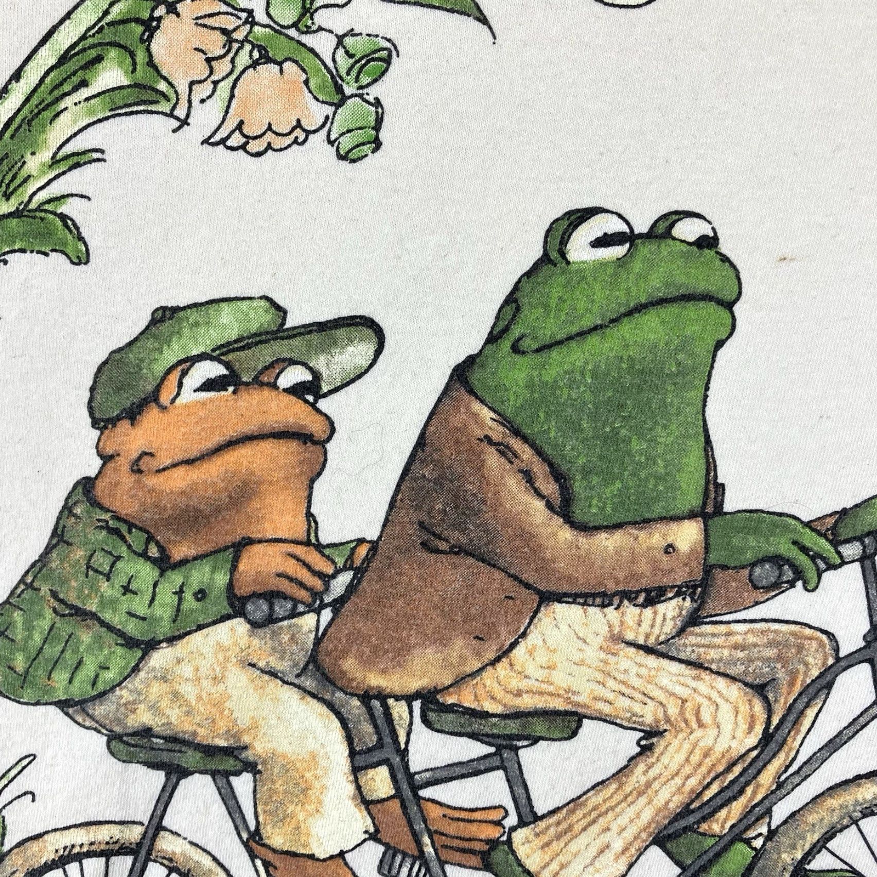 Vintage Frog And Toad T Shirt Frog And Toad Graphic Print Mens XL Beige 70s Retro Classic Friends Animals All Cotton Crew Neck Short Sleeve Size US XL / EU 56 / 4 - 5 Thumbnail