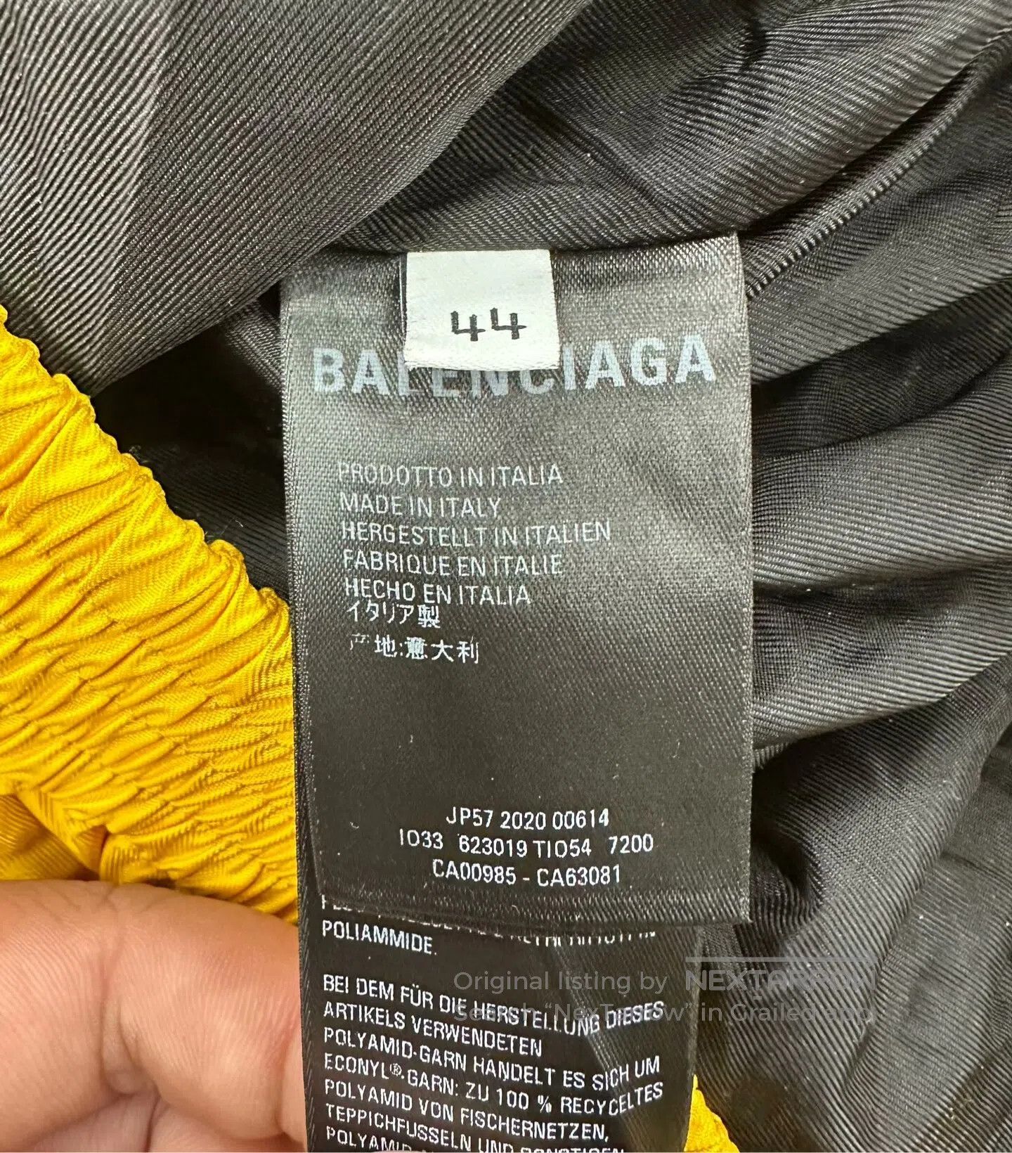 Balenciaga Balenciaga Black and Yellow B Letter Logo Zipper Jacket Wi Size US S / EU 44-46 / 1 - 4 Thumbnail