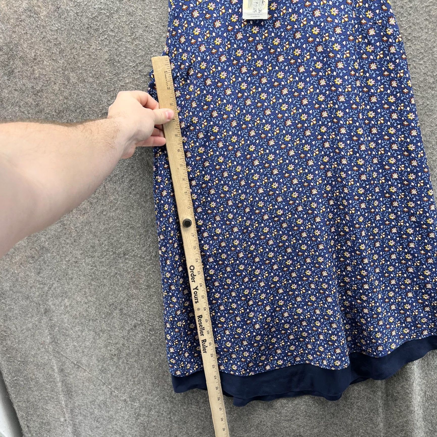 Tory Burch Tory Burch Dress Womens Small Blue Wild Pansy Sydney Tank Trapeze Silk Floral Size S / US 4 / IT 40 - 5 Thumbnail