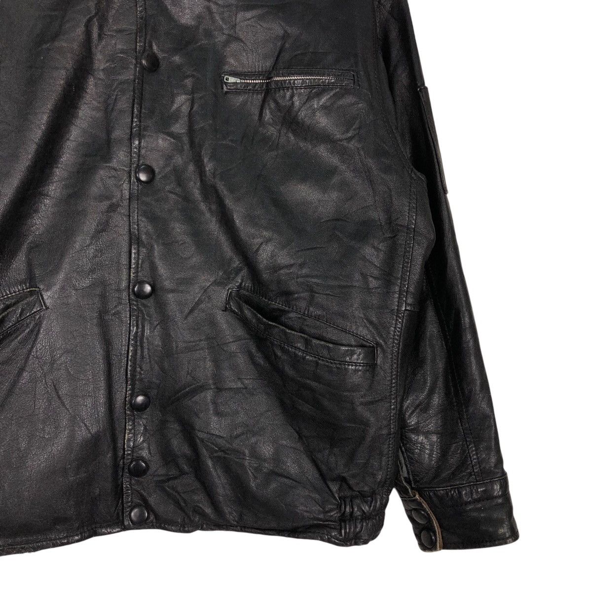 Japanese Brand 📌Vintage Biker Cafe Racer Leather Jacket Japan Issey Miyake Size US M / EU 48-50 / 2 - 6 Thumbnail
