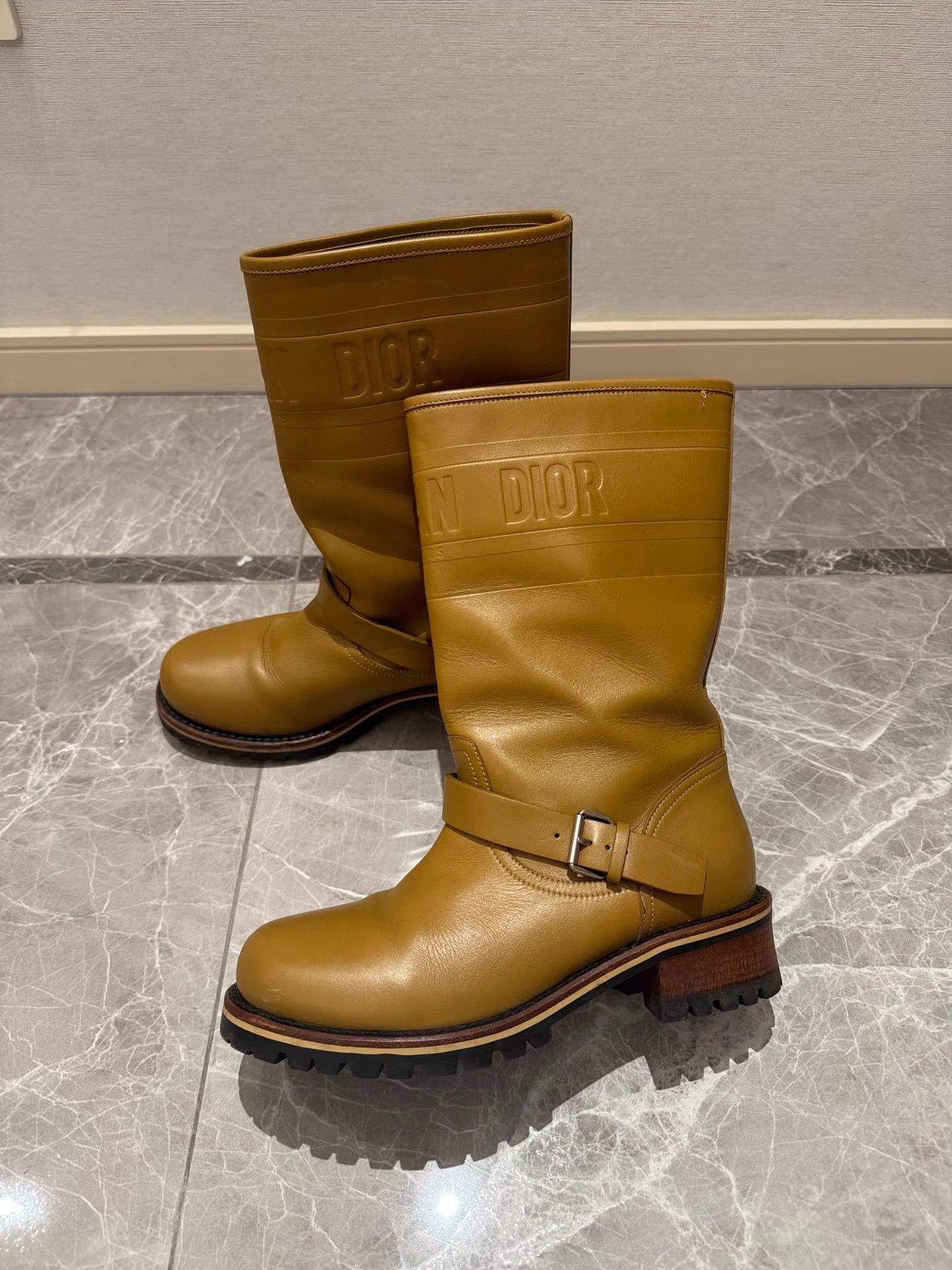 Dior Dior Soft Calfskin Mid-Calf Boots K6 Size US 7.5 / IT 37.5 - 3 Thumbnail