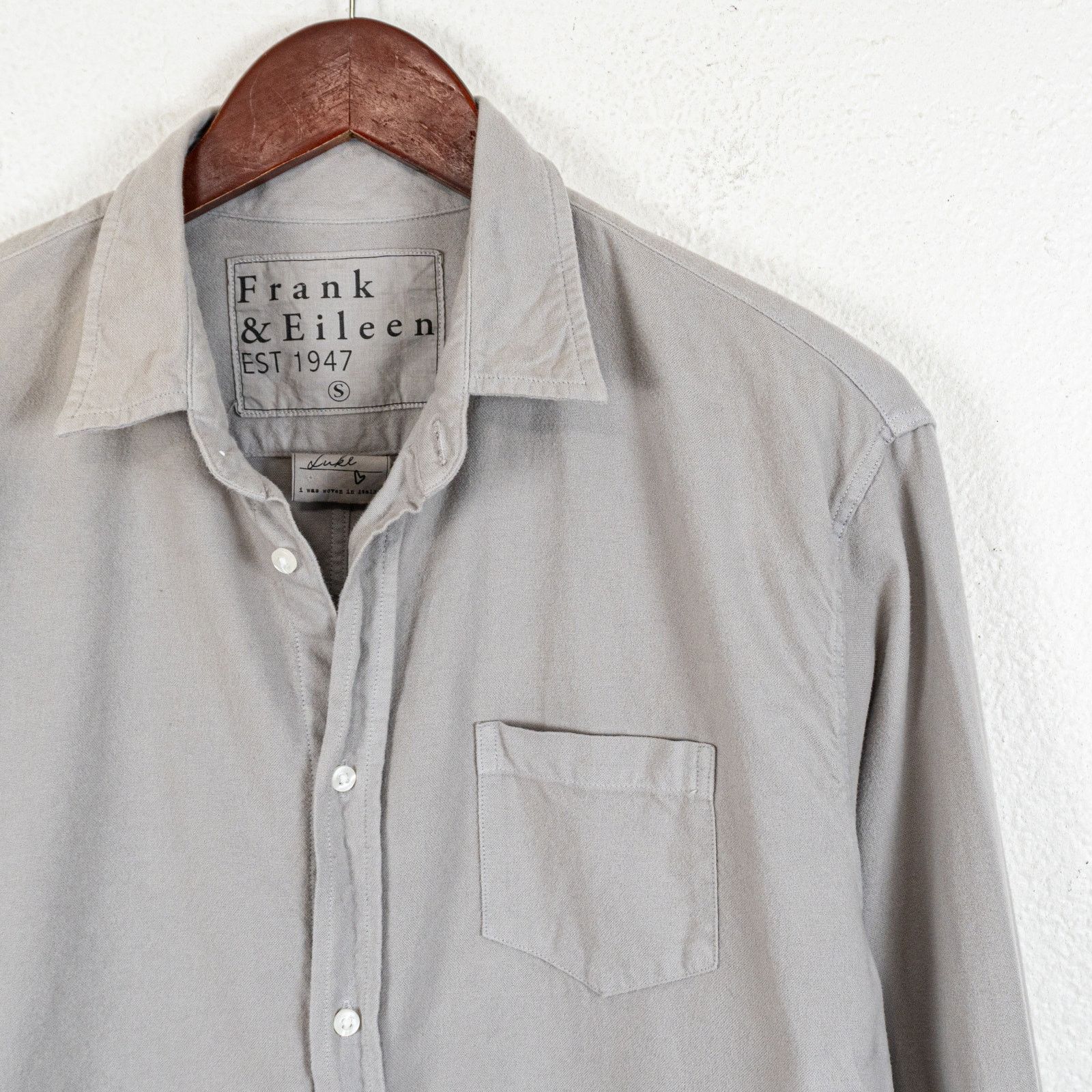 Frank & Eileen Frank & Eileen LUKE Button up Shirt Gray Italian Cotton S Size US S / EU 44-46 / 1 - 2 Thumbnail
